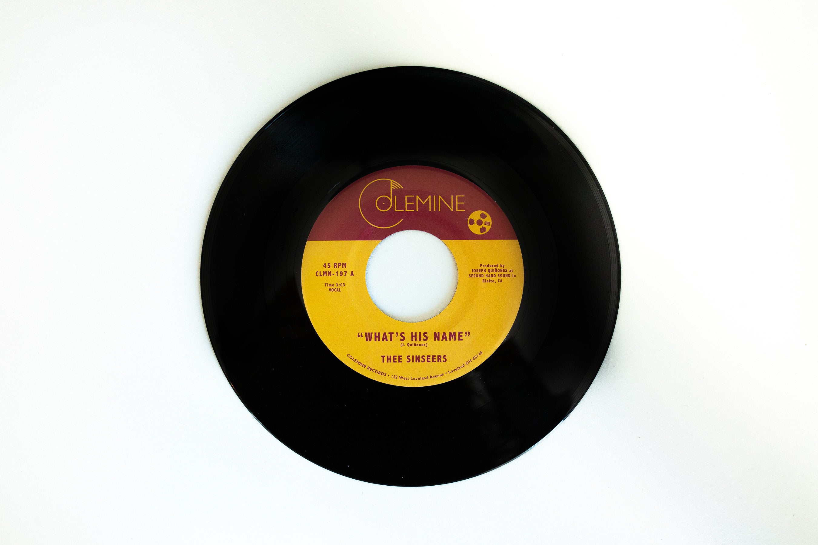 Thee Sinseers What's His Name 45 tours vinyle fuchsia soul