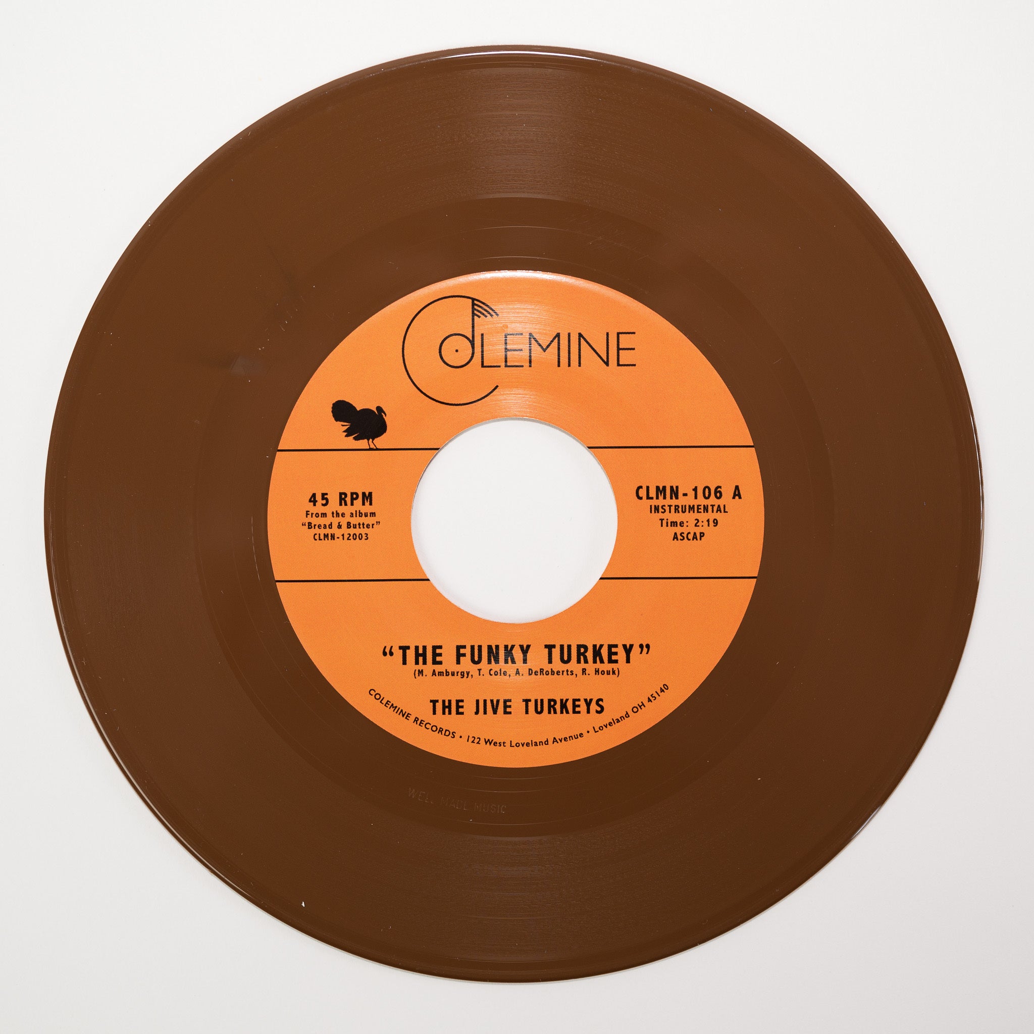 The Jive Turkeys Funky Turkey 45T vinyle marron funk