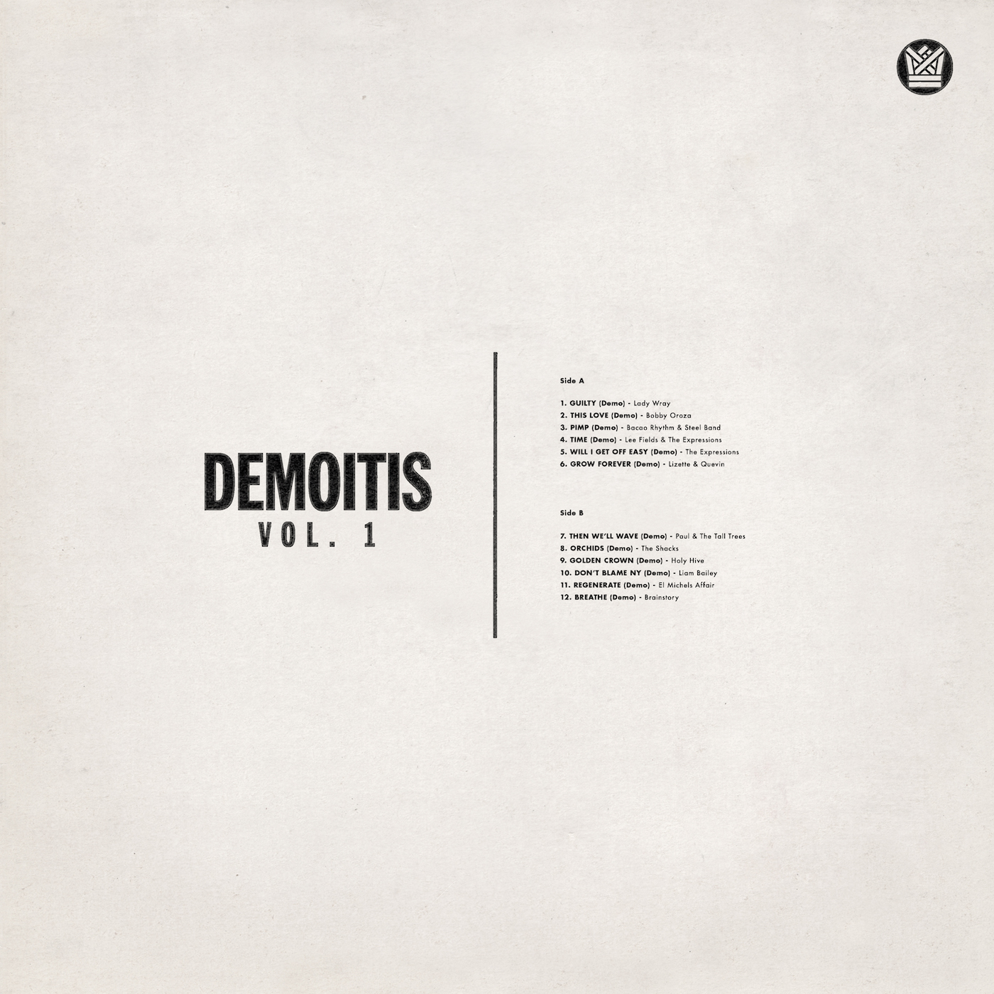 Big Crown Demoitis Vol. 1 vinyle LP compilation soul