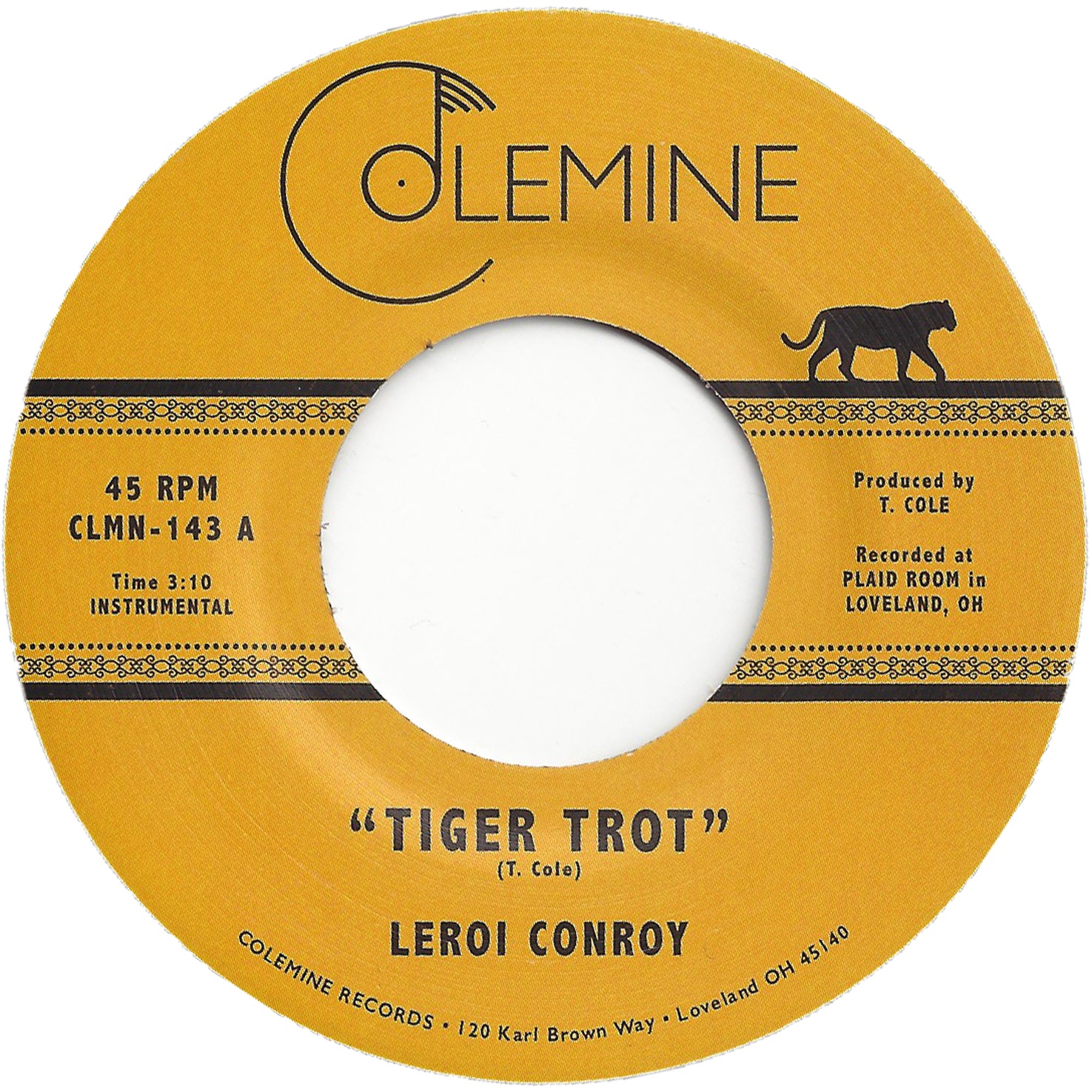Leroi Conroy Tiger Trot 45 tours vinyle noir 7"