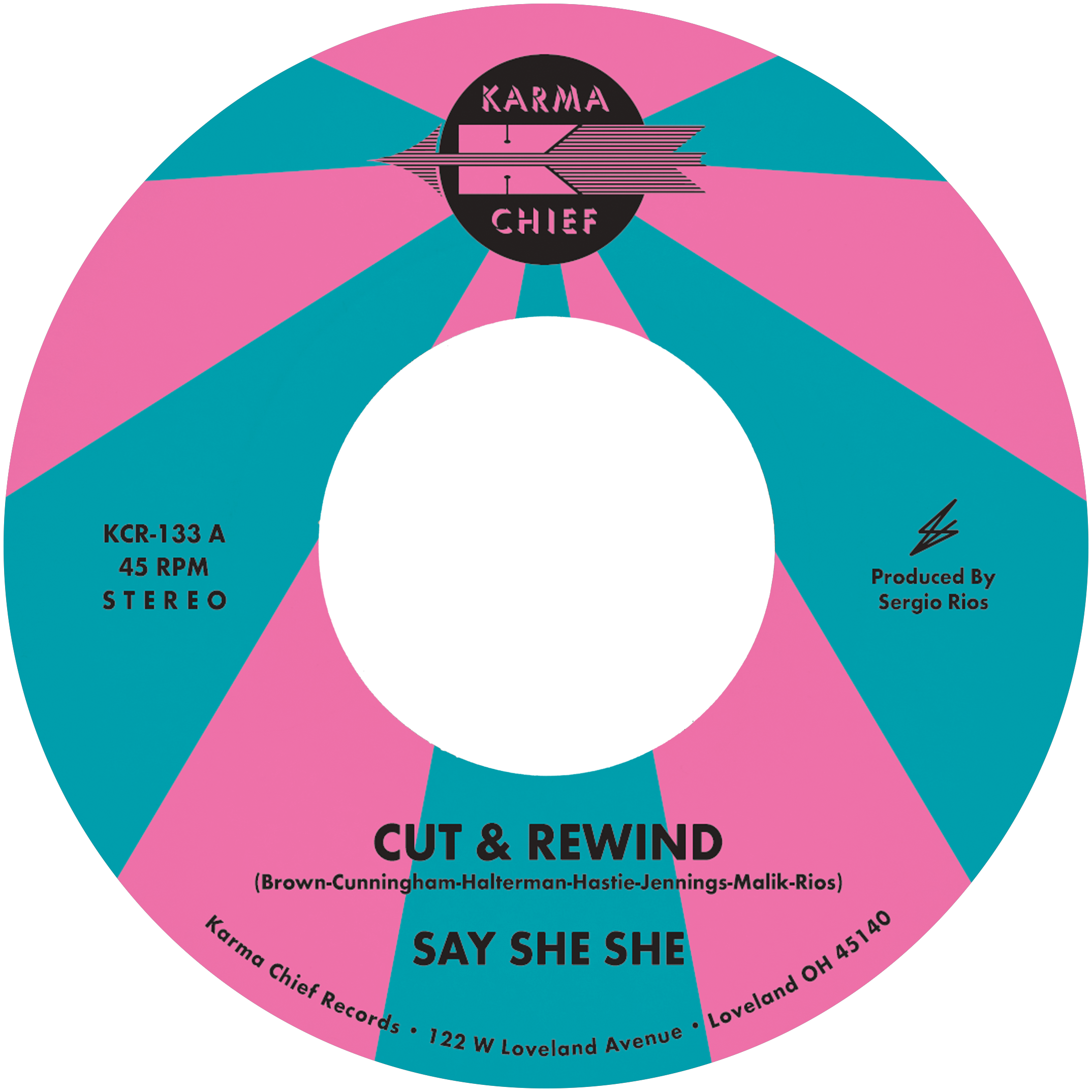 Say She She Cut & Rewind 45 tours vinyle rose disco