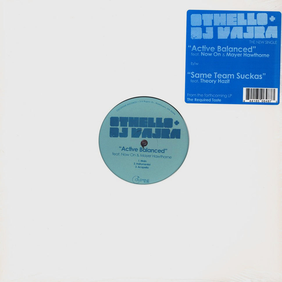Colemine Othello & DJ Vajra Active Balanced 45 tours noir