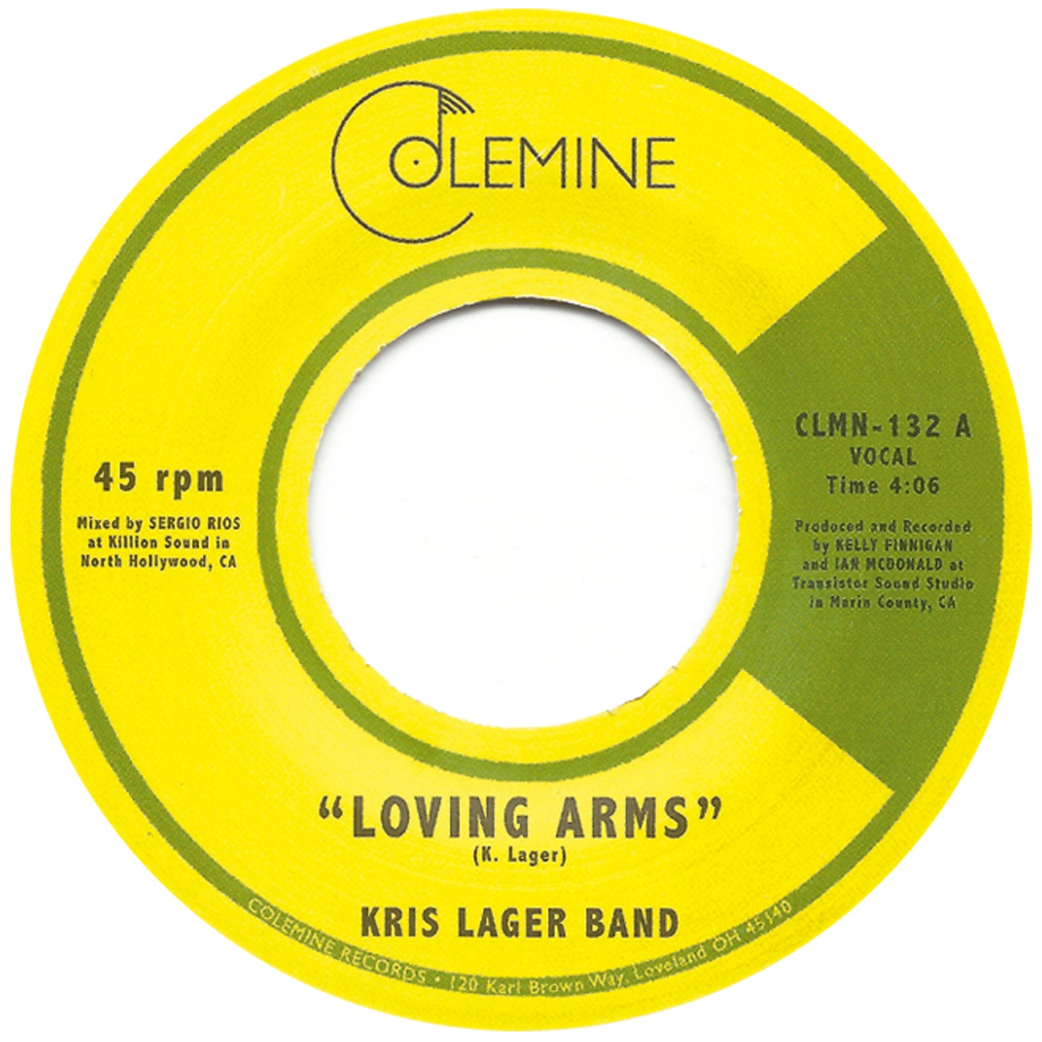 Kris Lager Band Loving Arms 45 tours vinyle noir soul