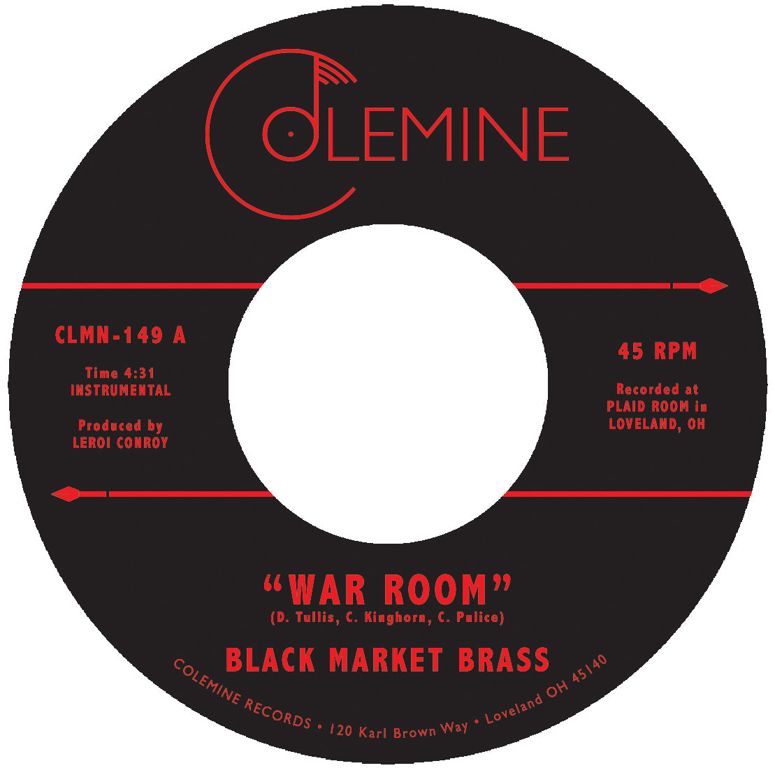Black Market Brass War Room 45 tours vinyle noir afrobeat