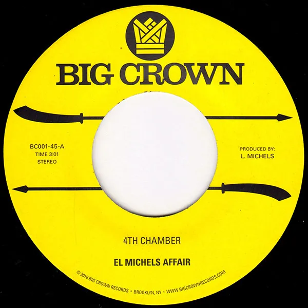 El Michels Affair 4th Chamber 45 tours vinyle 7" Lee Fields