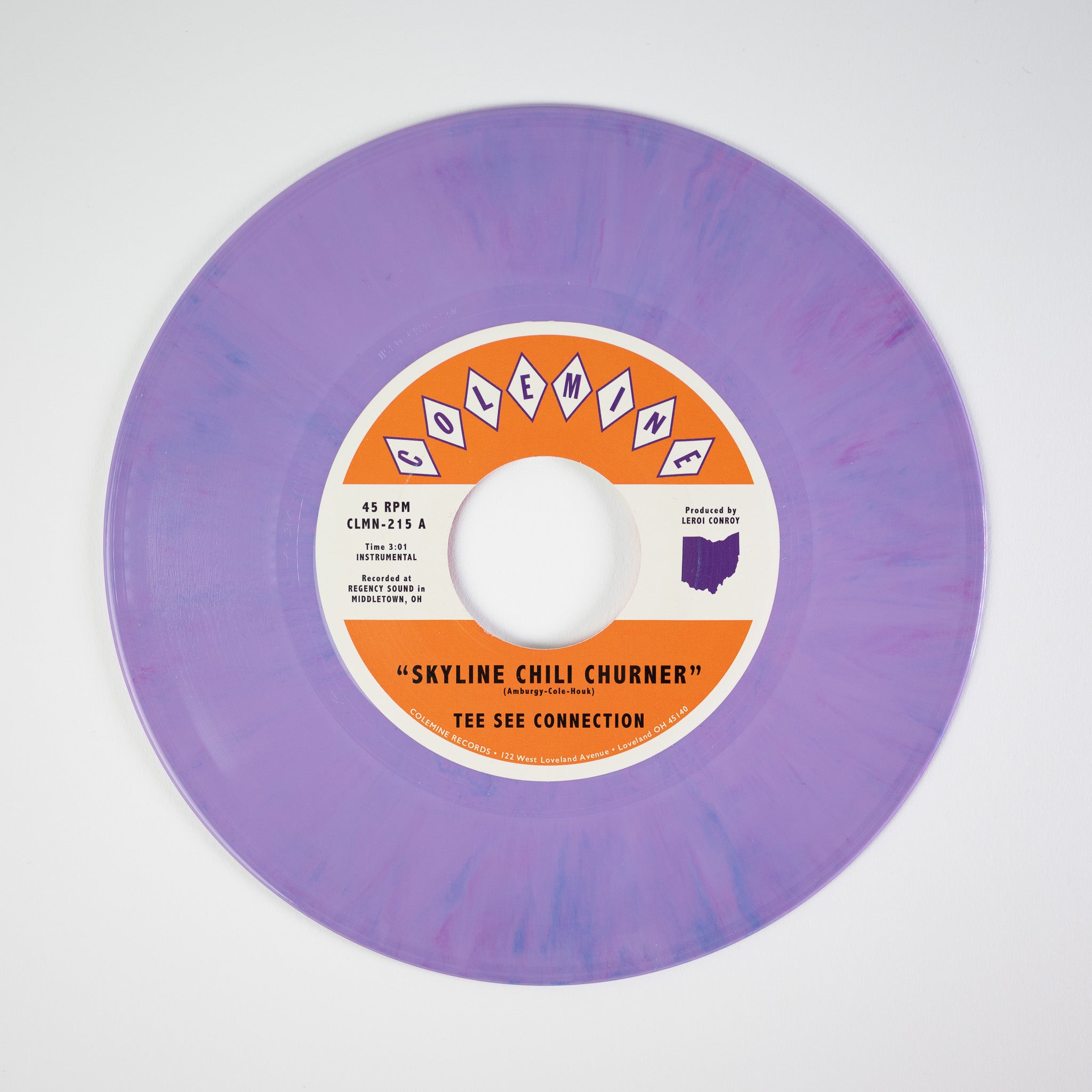 Tee See Connection Skyline Chili Churner 45 tours vinyle violet