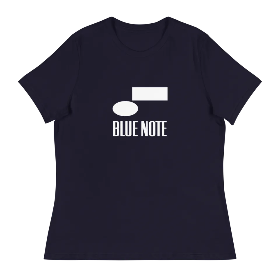 Blue Note Vintage Logo T-Shirt femme gris t-shirt coton