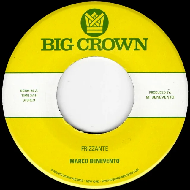 Marco Benevento Frizzante b/w Turandot 45 Tours 7" Soul Jazz
