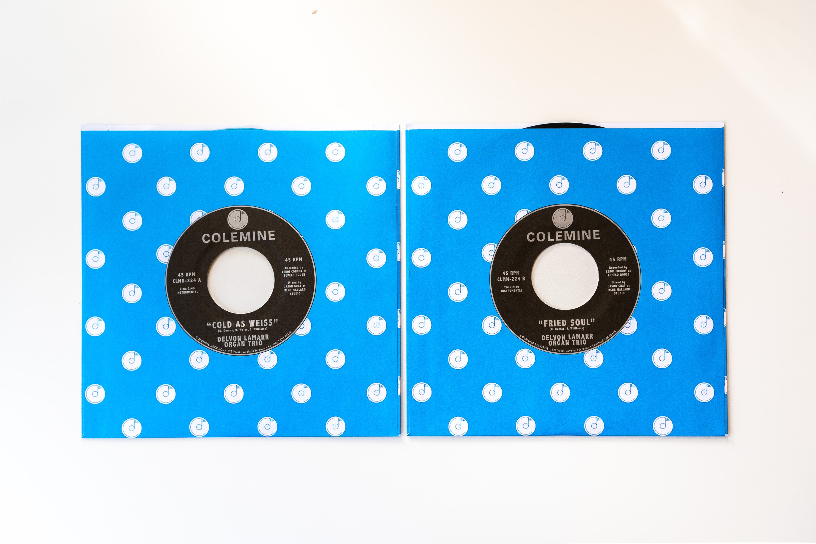 Delvon Lamarr Organ Trio Cold As Weiss 45 tours blue