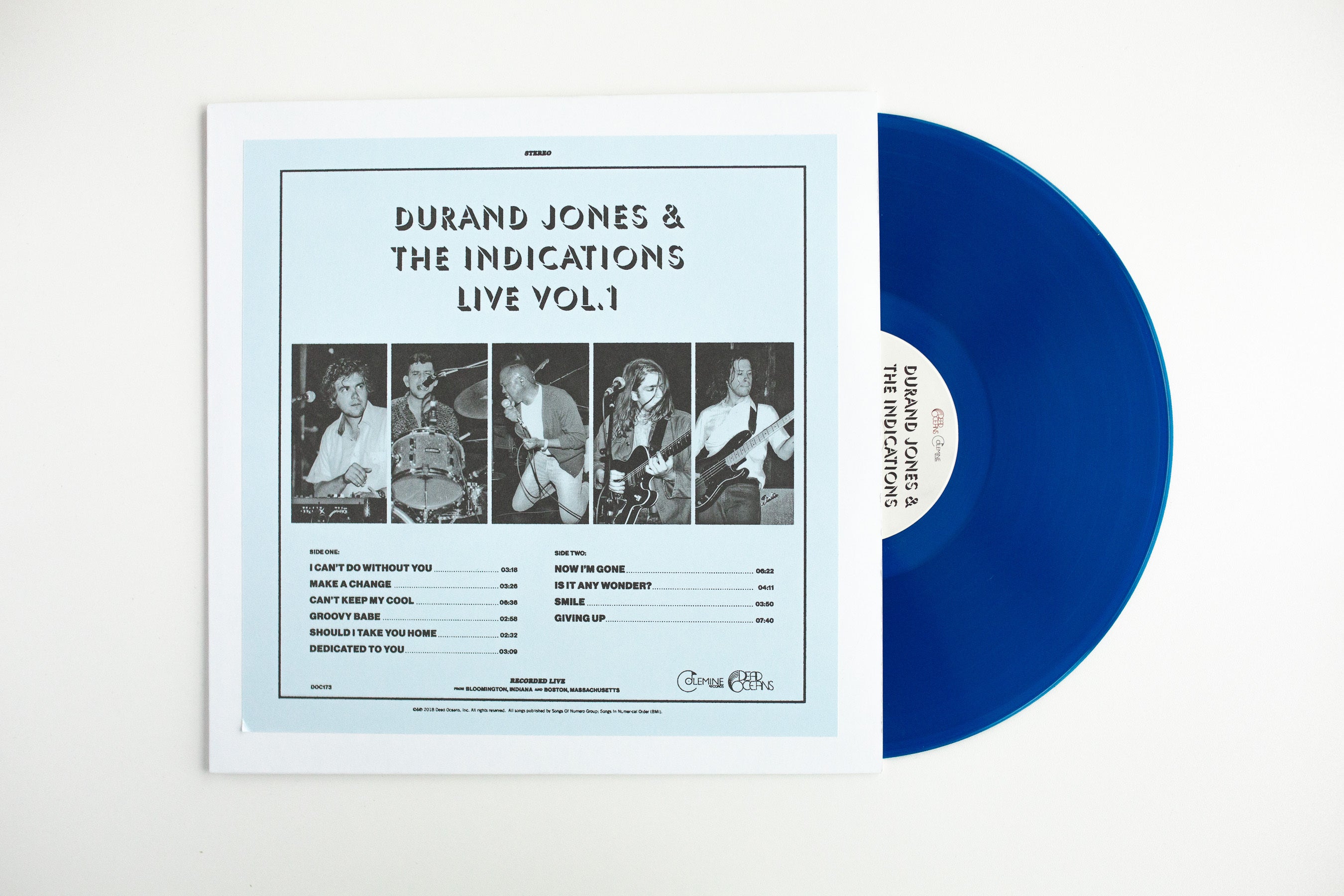 Durand Jones & The Indications Live Vol.1 vinyle LP noir soul live