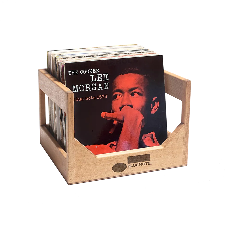 Blue Note The Cube bac vinyle bois noyer foncé 40 LP