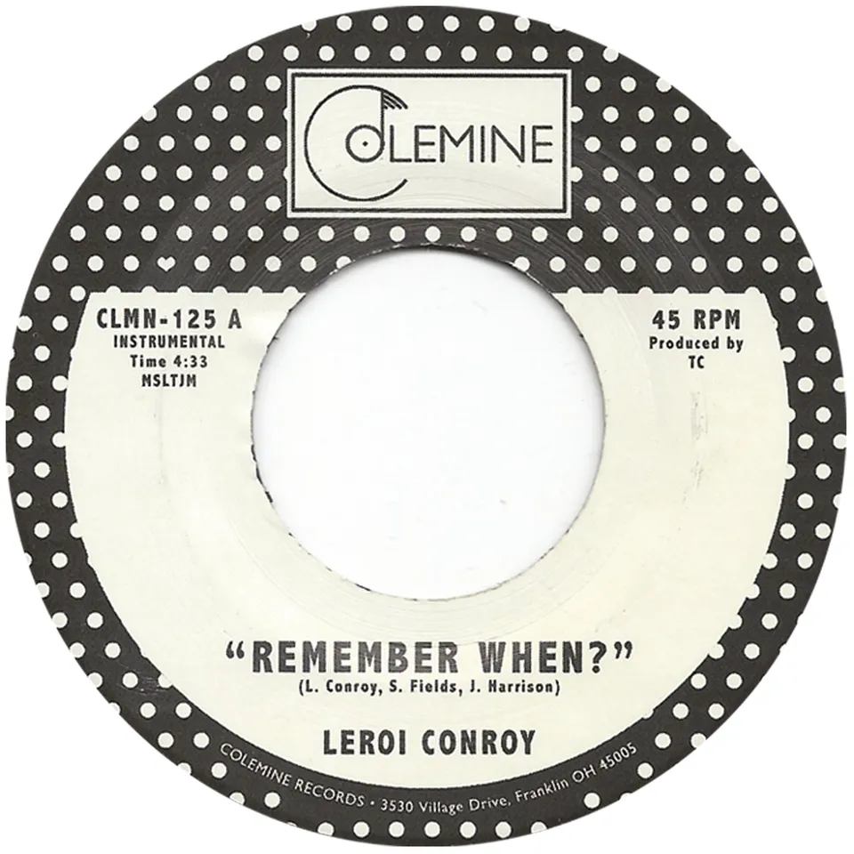 Colemine Leroi Conroy Remember When? 45 tours vinyle noir