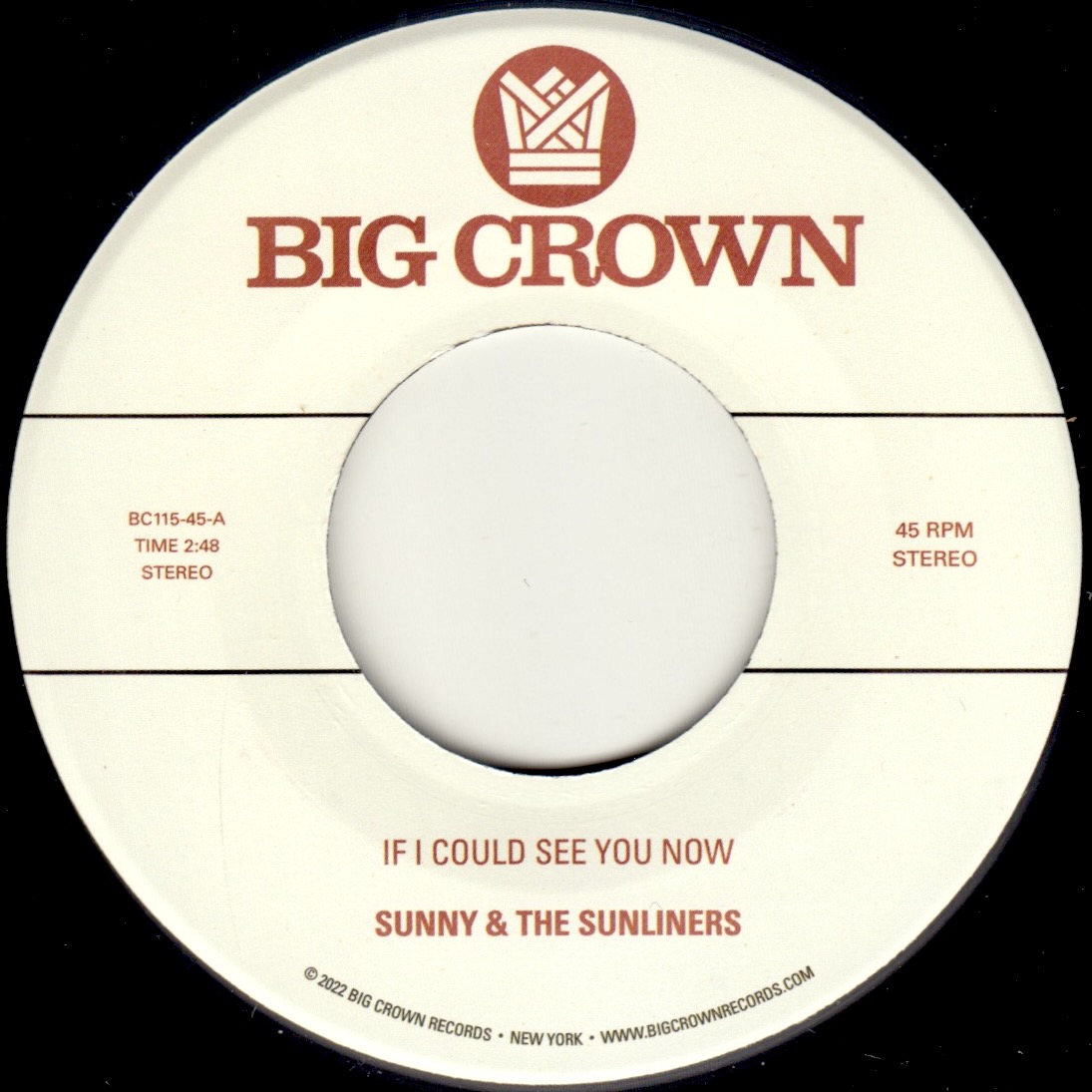 Sunny & Sunliners If I Could See You Now 45 tours soul