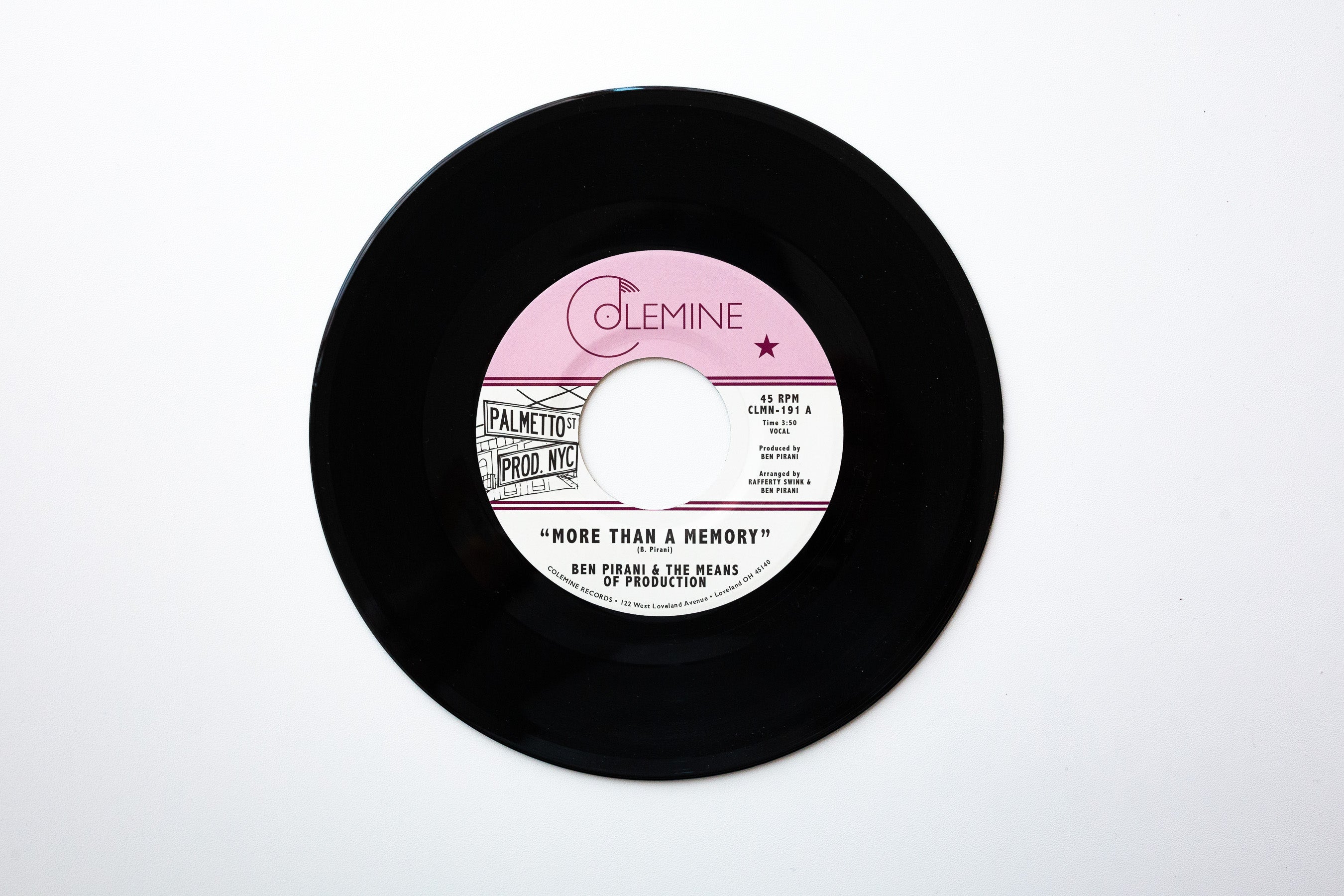 Colemine Ben Pirani More Than A Memory 45T white label