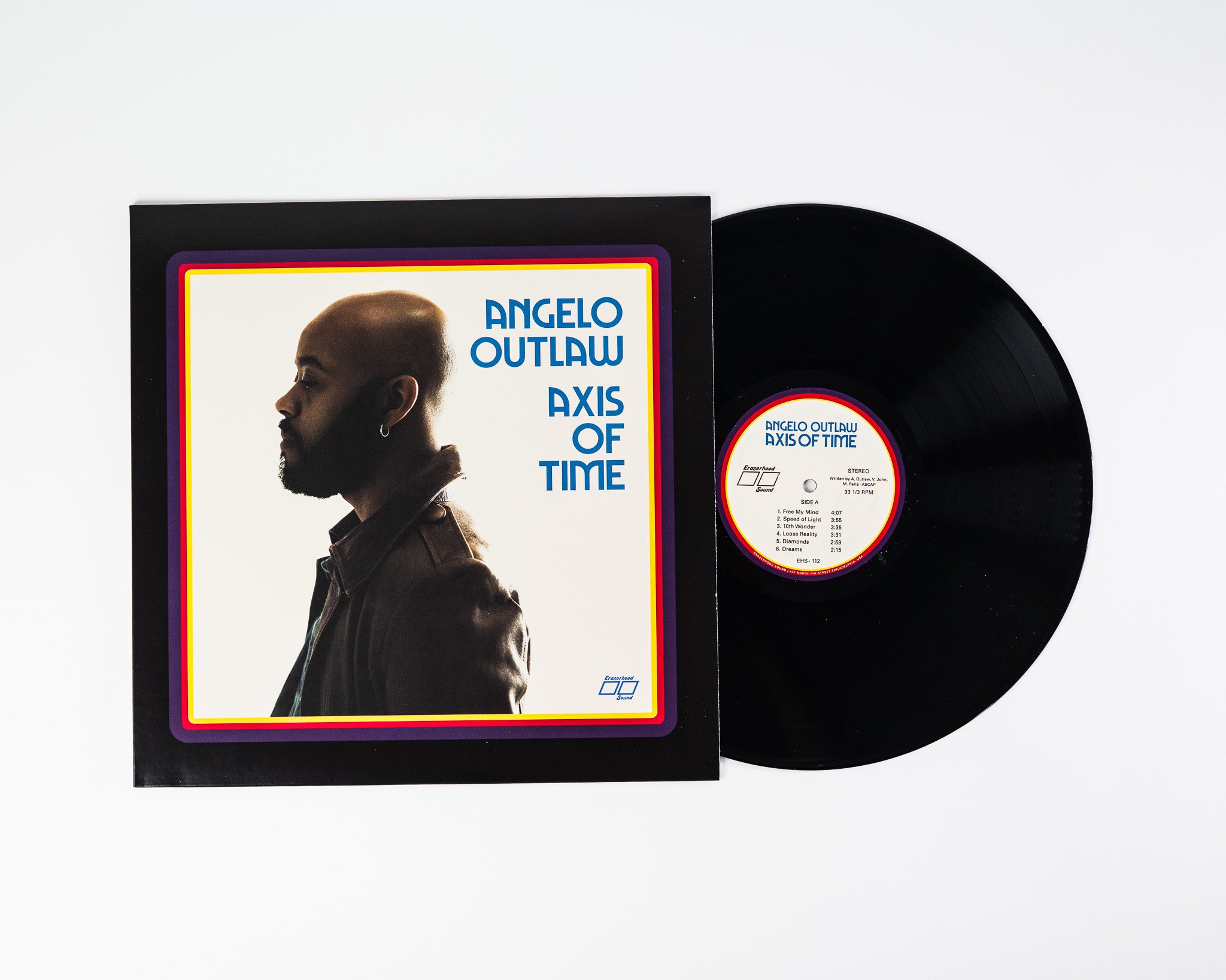 Angelo Outlaw Axis Of Time LP vinyle transparent jazz funk