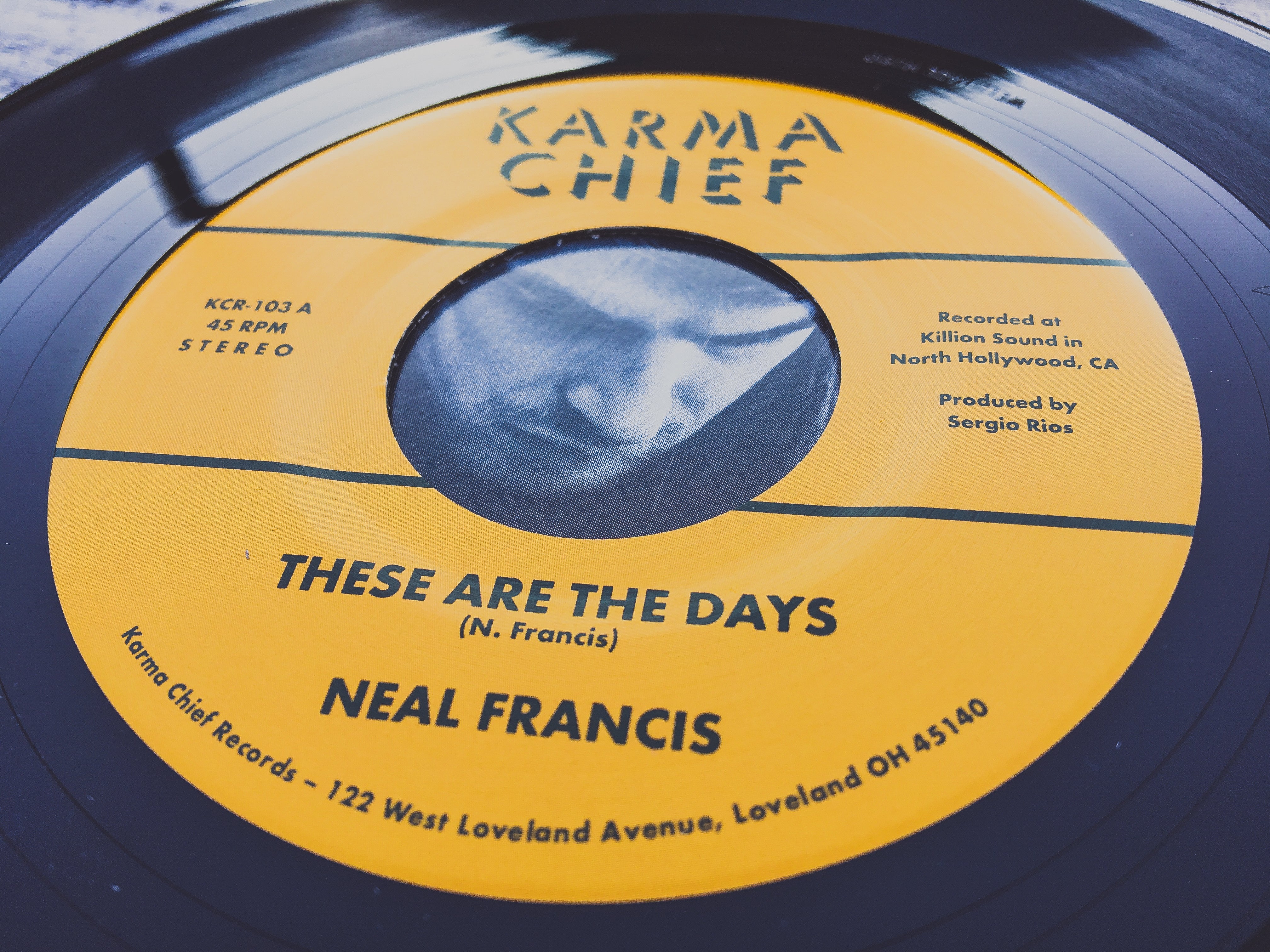 Neal Francis These Are The Days 45T single vinyle bleu