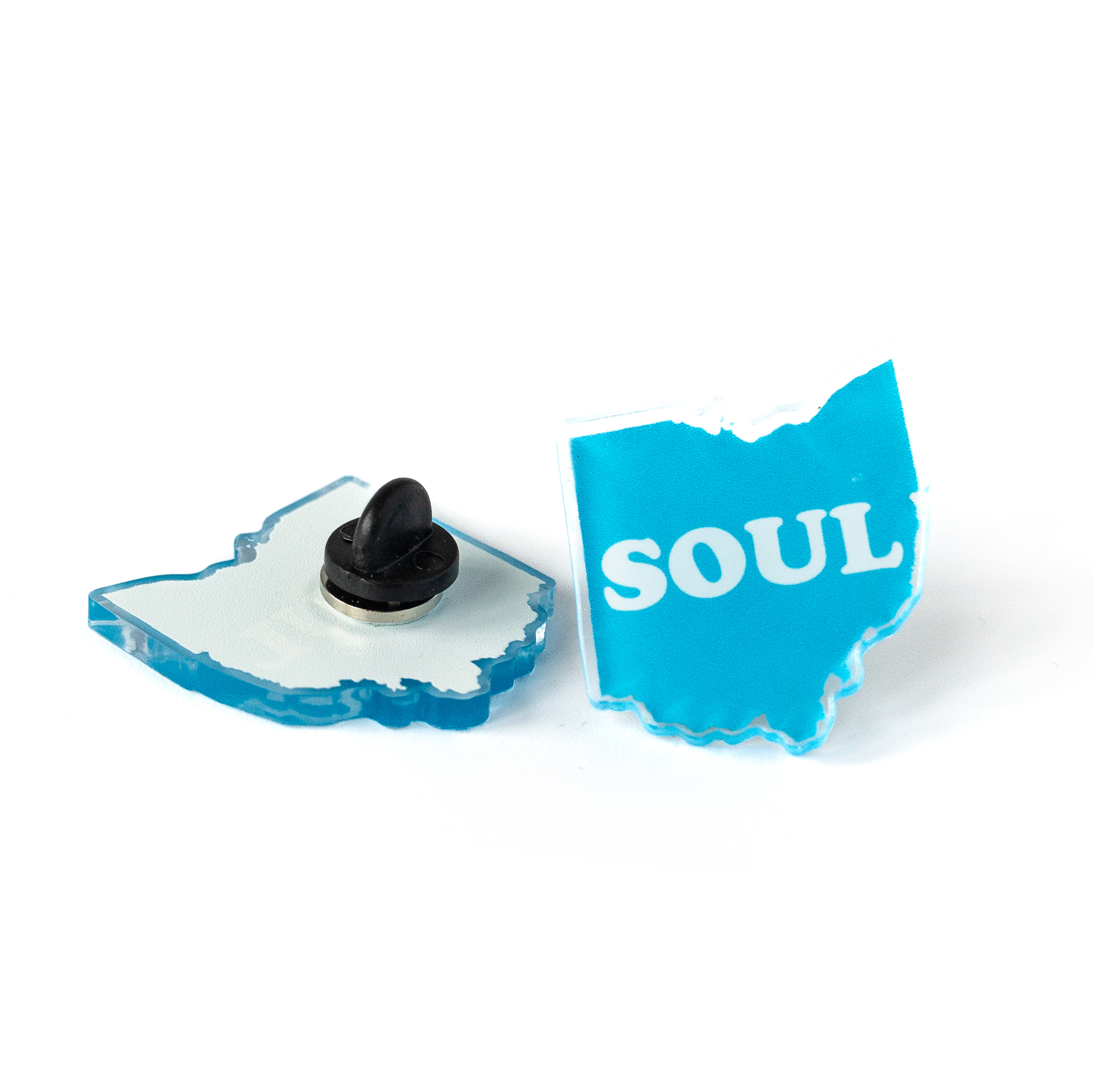 Ohio Soul Pin's émail 1 pouce accessoire veste sac