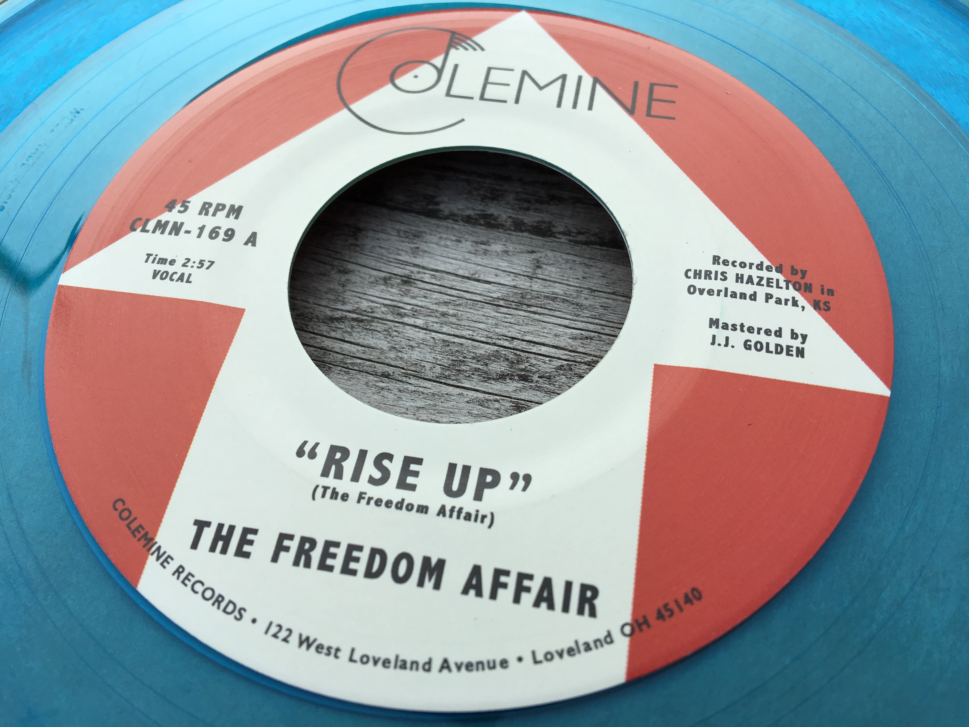 The Freedom Affair Rise Up 45 tours vinyle bleu soul