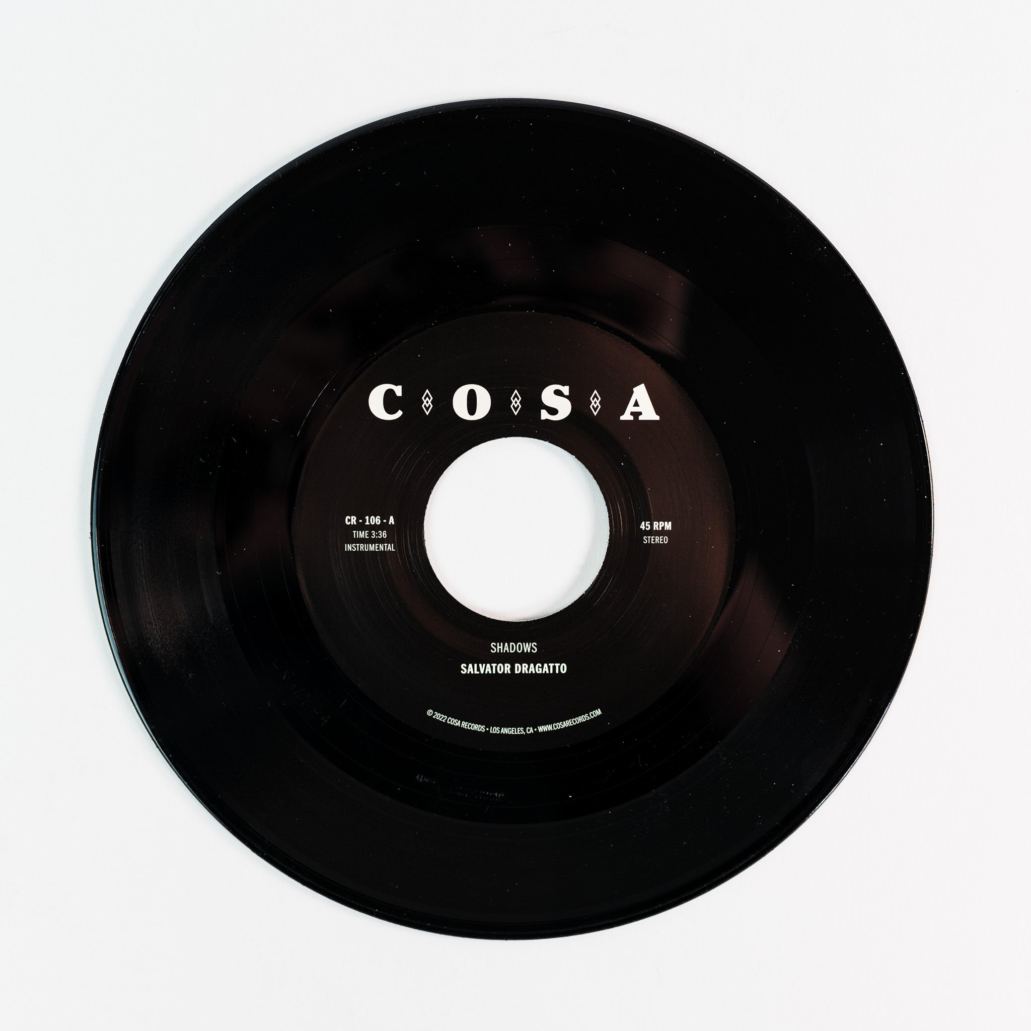 Cosa Salvator Dragatto Shadows 45 tours vinyle transparent