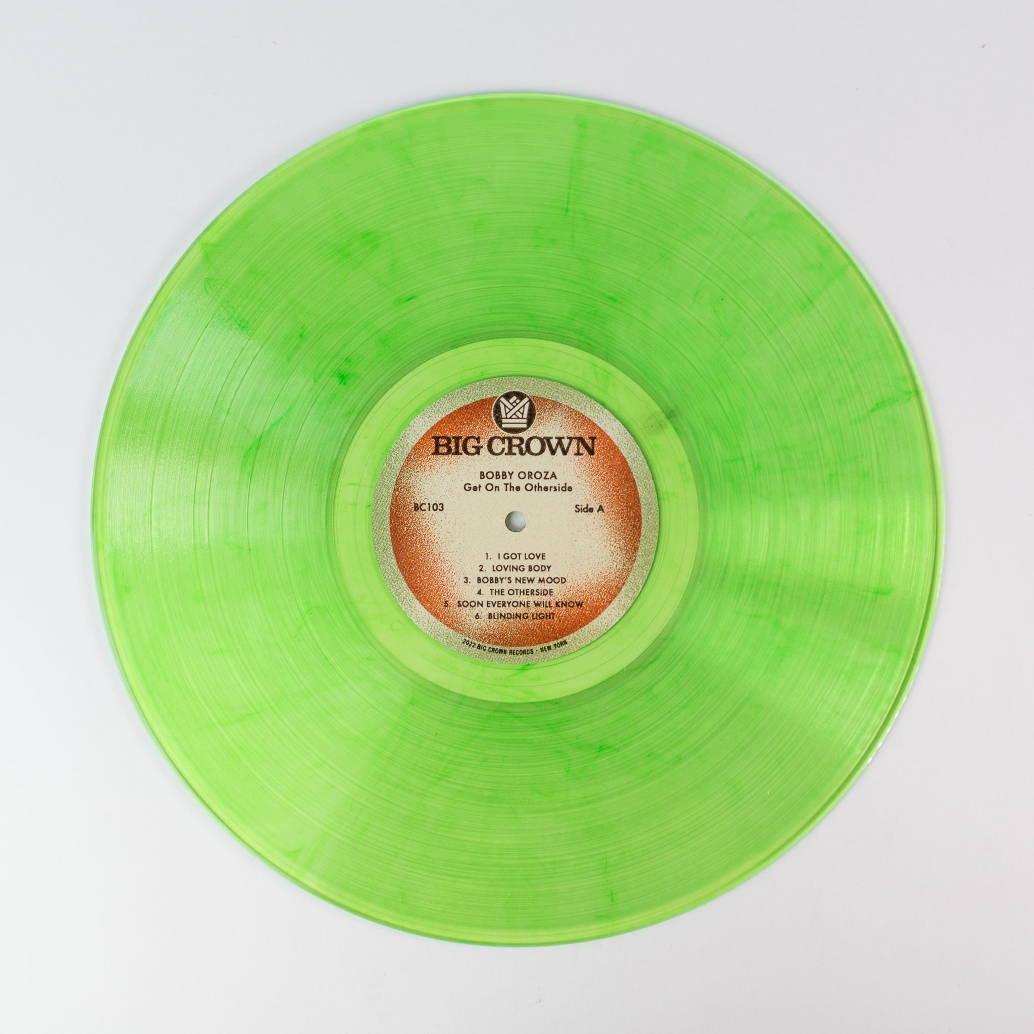 Bobby Oroza Get On The Otherside vinyle LP orange néon soul