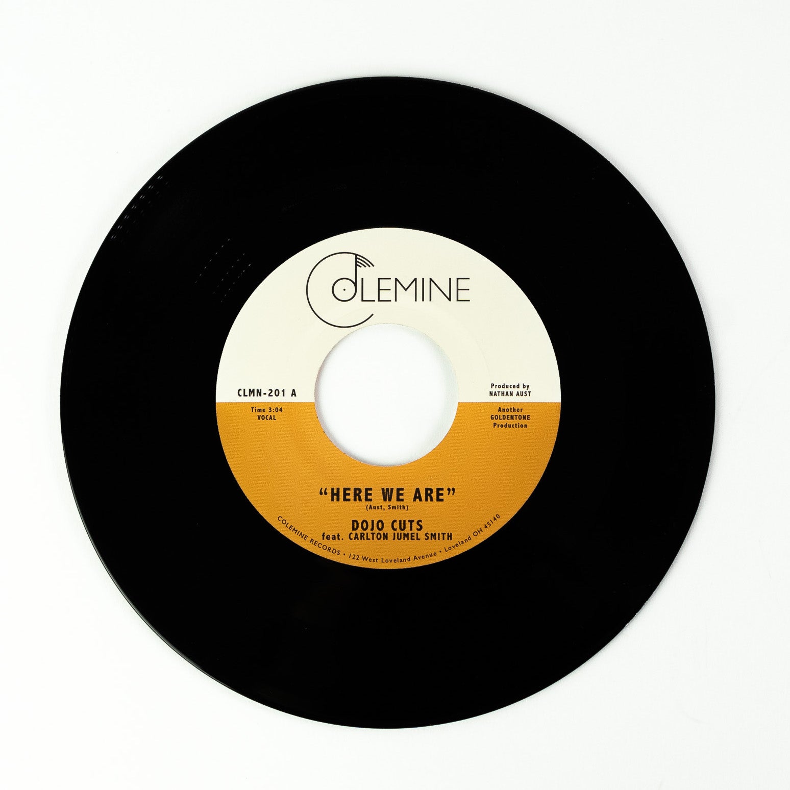 Dojo Cuts Here We Are vinyle 7 pouces coke-bottle clear