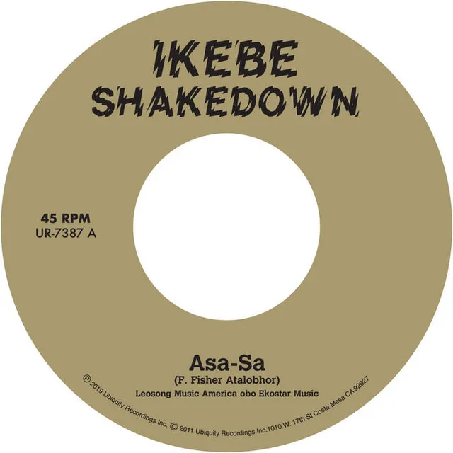 Ikebe Shakedown Asa-Sa vinyle 45t afro funk cuivres