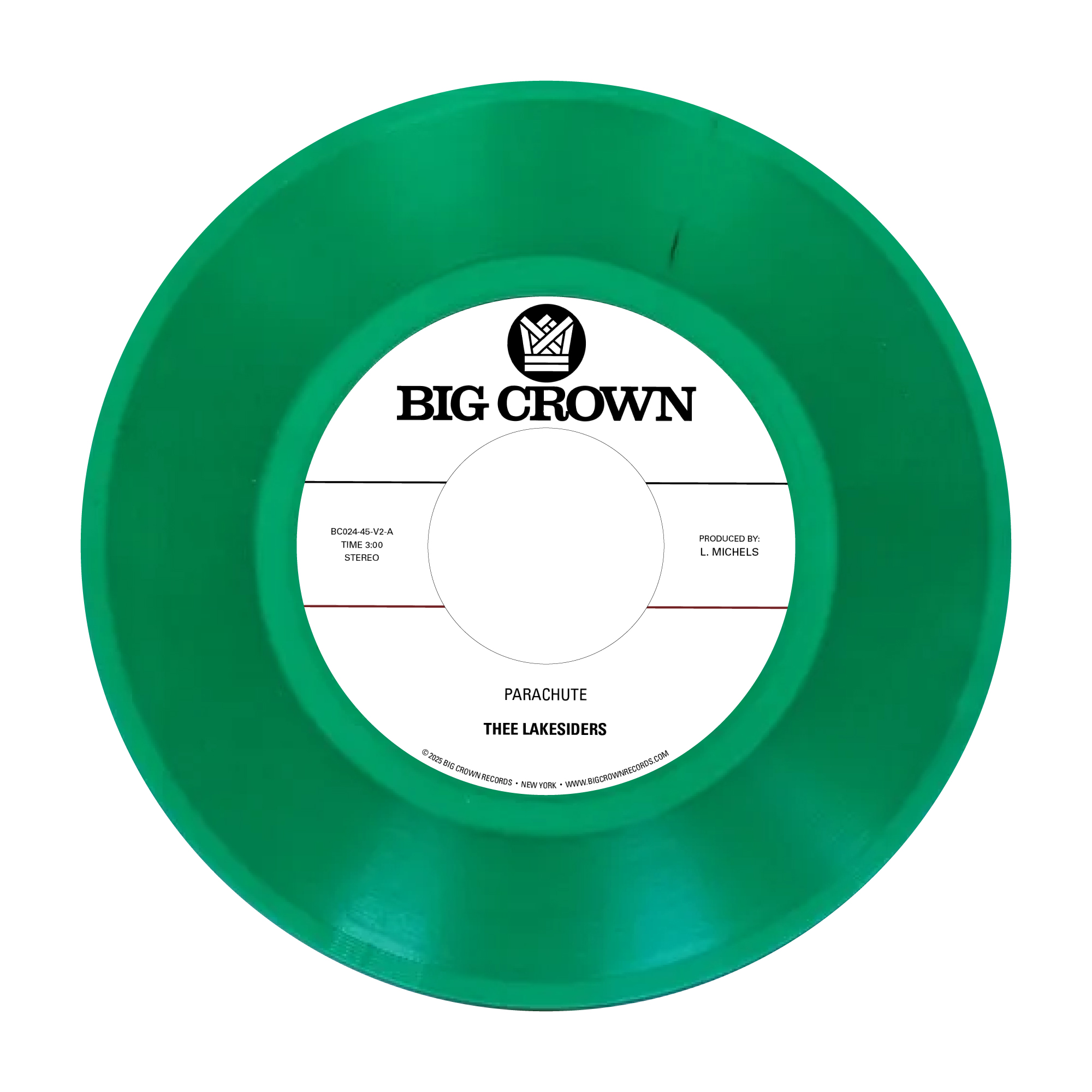 Thee Lakesiders Parachute 45 tours vinyle vert transparent