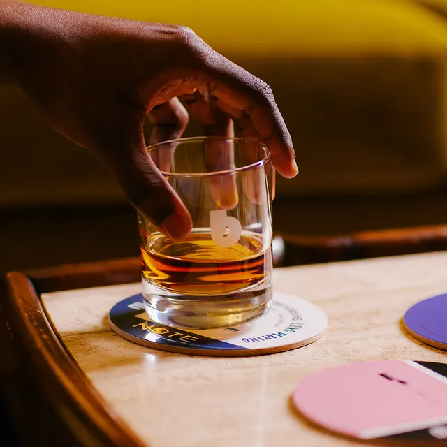 Blue Note Vintage B Verre whisky gravé 10oz logo