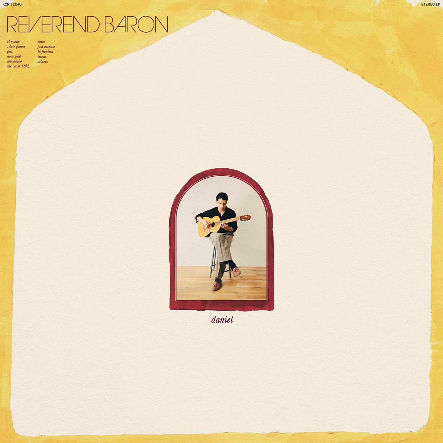 Reverend Baron Daniel Vinyle LP maroon swirl acoustique