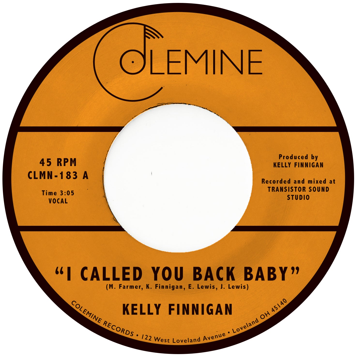 Kelly Finnigan I Called You Back 45 tours clear sweet soul