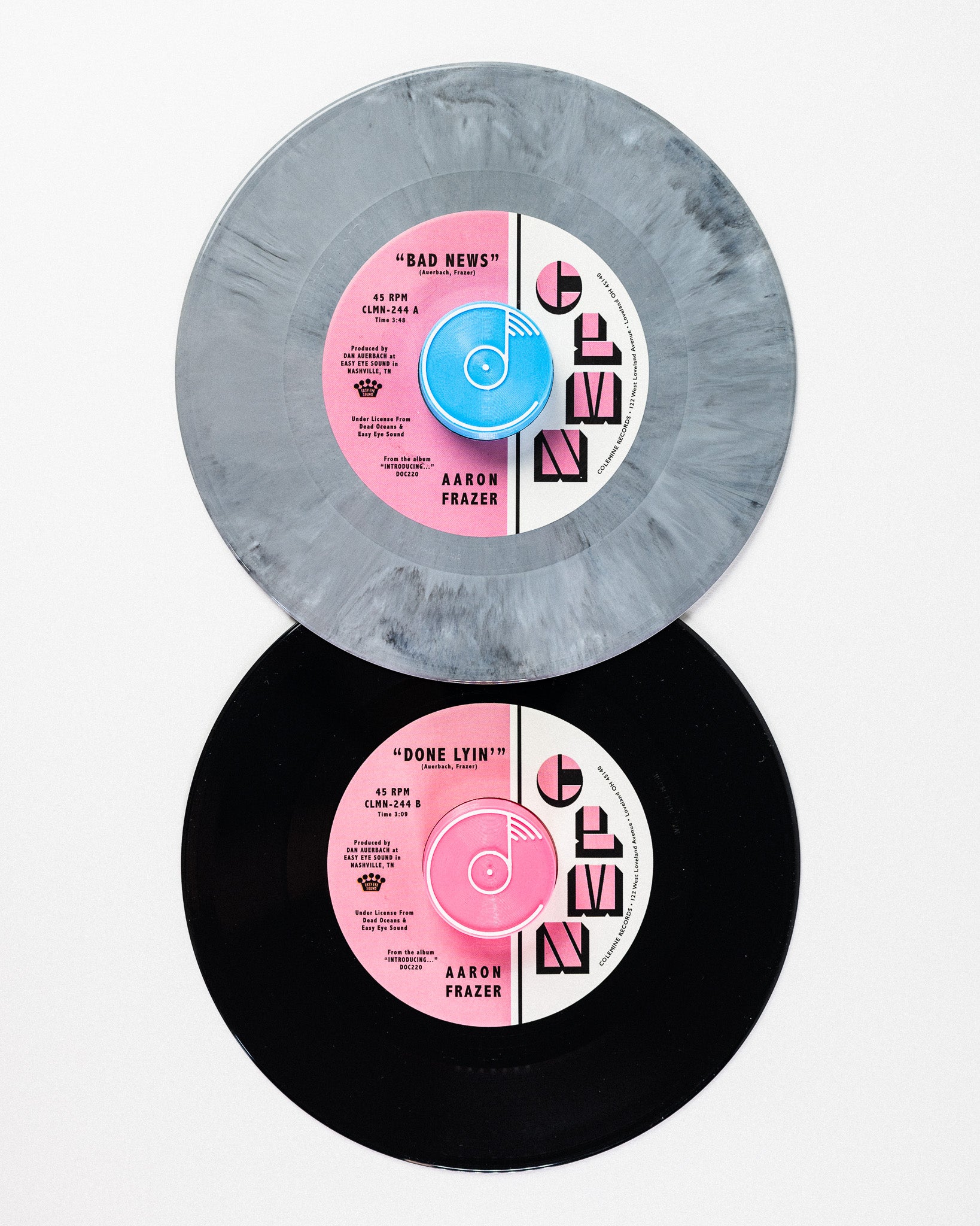 Aaron Frazer Bad News Done Lyin 45 tours vinyle gris sweet soul