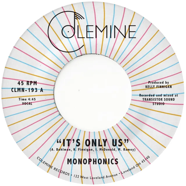 Colemine Monophonics It's Only Us single 7 pouces couleur