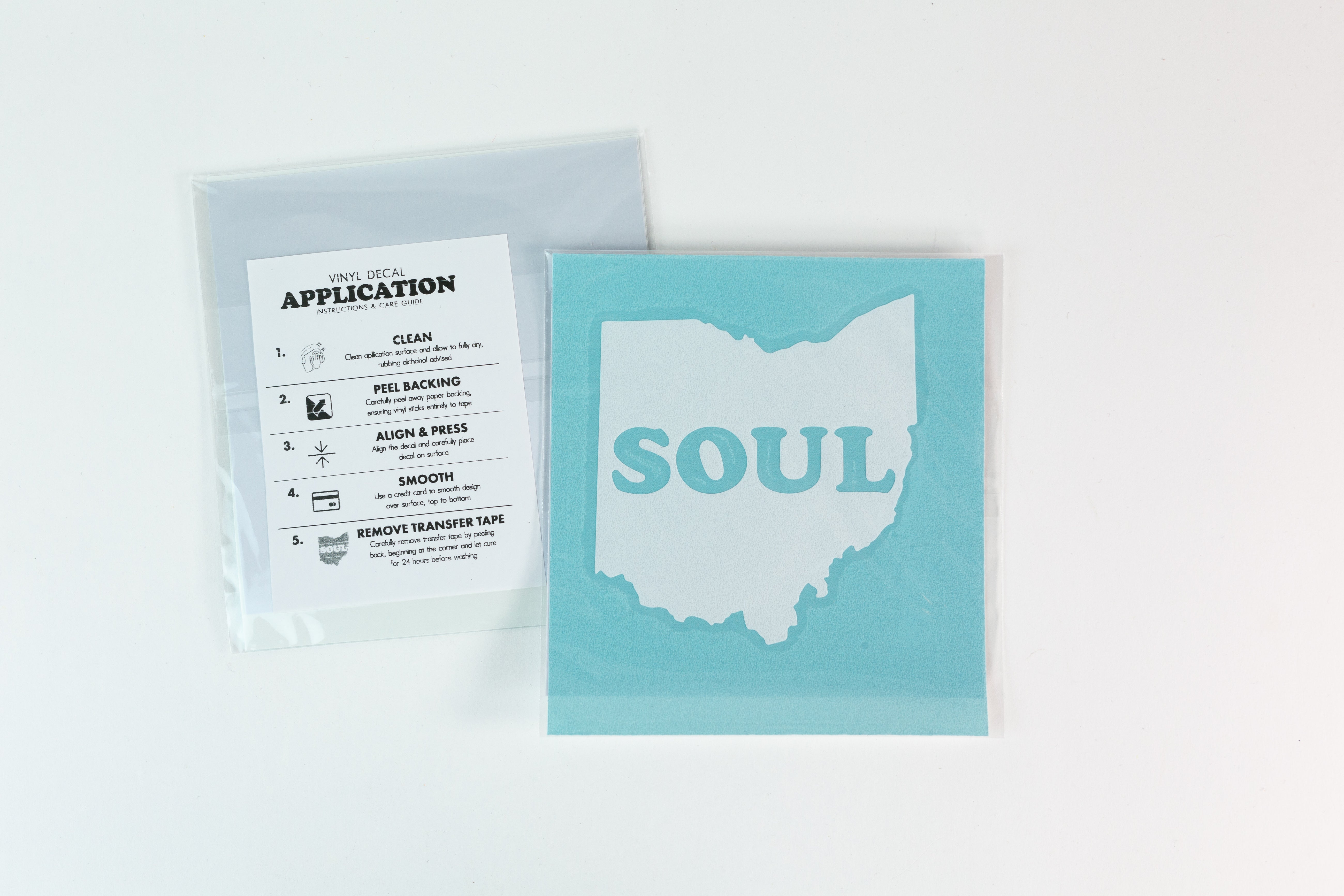 Colemine Ohio Soul Transfer sticker vinyle blanc 7 cm
