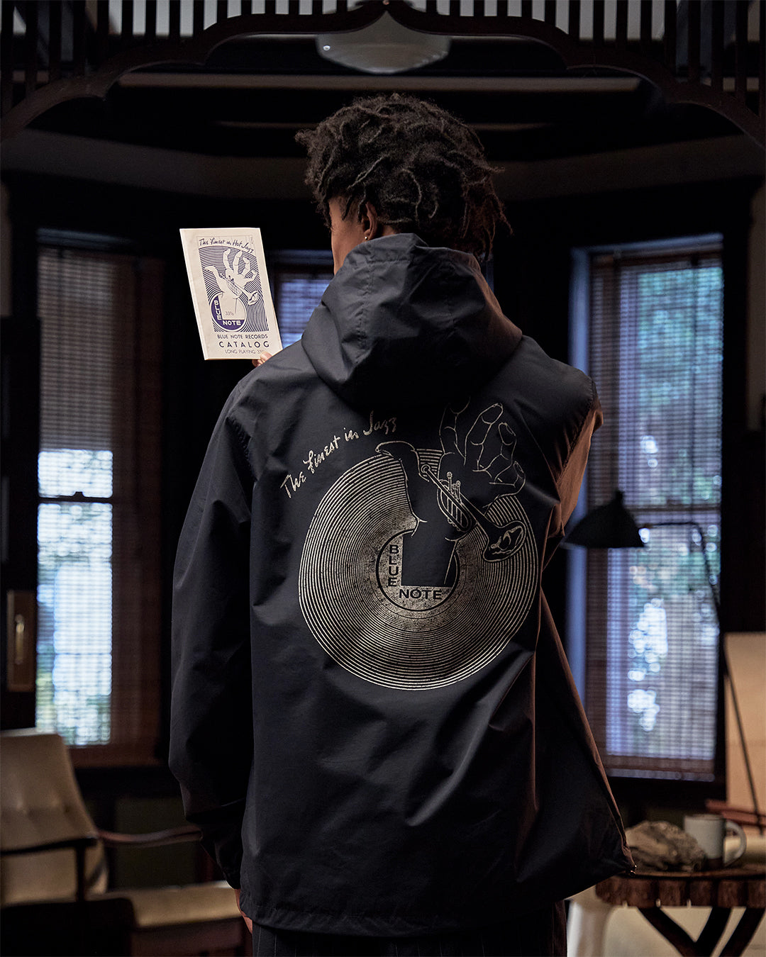 Blue Note Catalog Anorak coupe-vent nylon bleu taille L