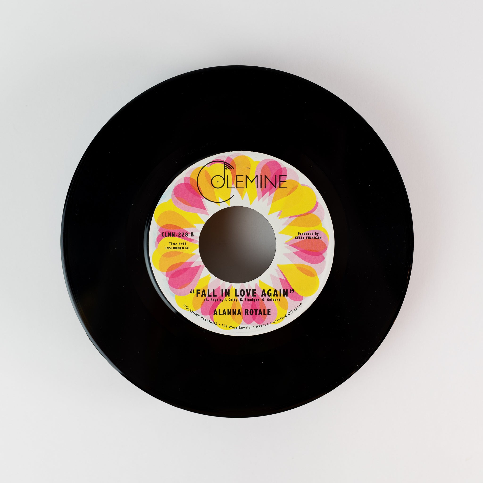 Alanna Royale Fall In Love Again 45 tours rose transparent