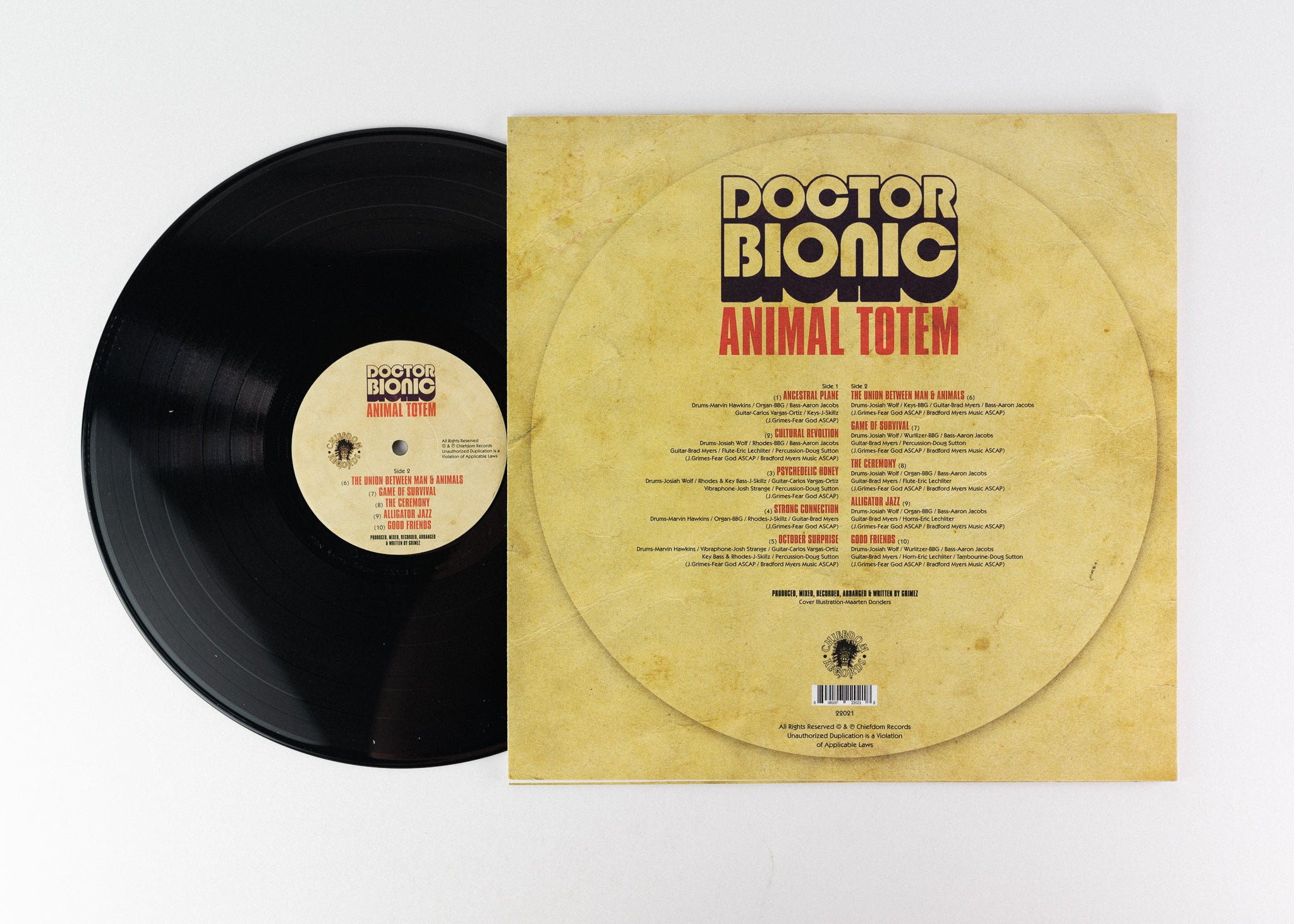 Chiefdom Doctor Bionic Animal Totem LP vinyle soul-jazz dub