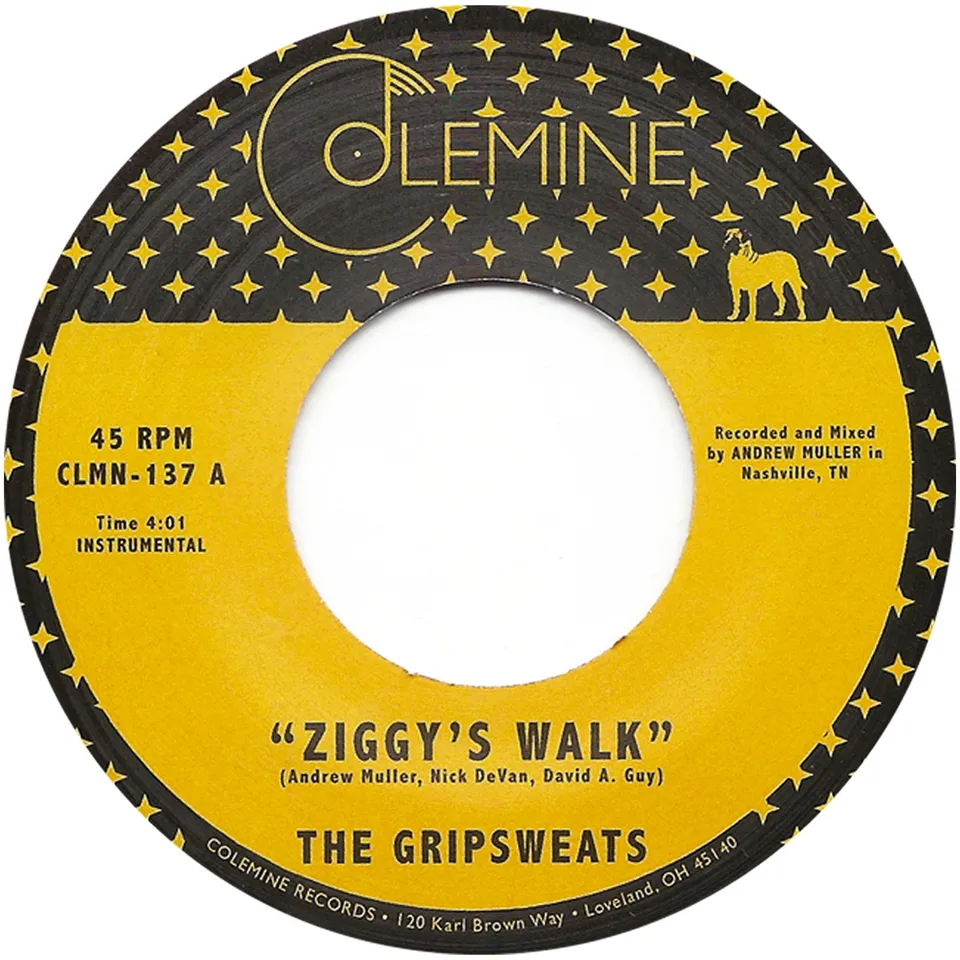 Colemine The Gripsweats Ziggy's Walk 7 pouces vinyle rouge
