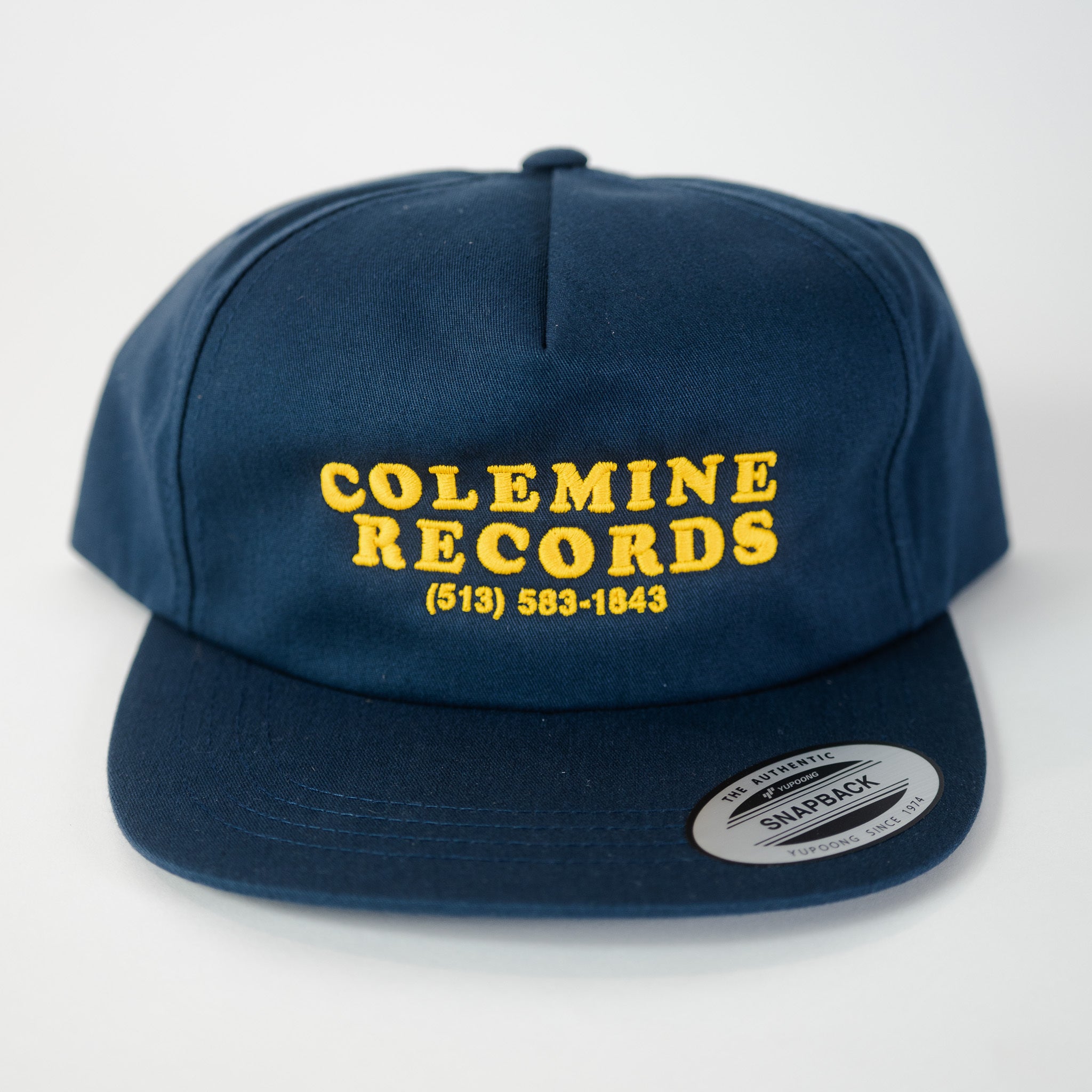 Colemine Phone Number casquette snapback bleu marine brodée