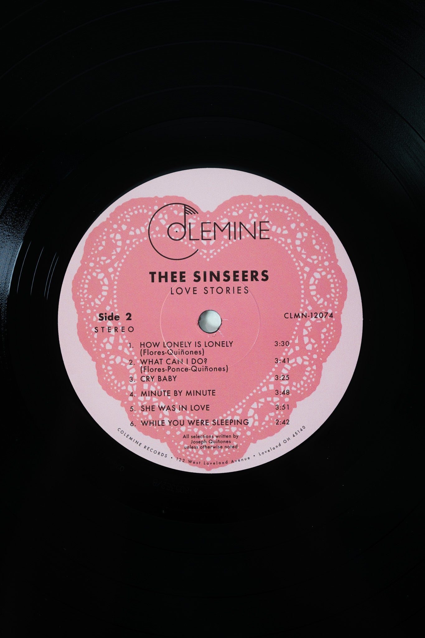 Thee Sinseers Love Stories vinyle LP sweet soul jaune