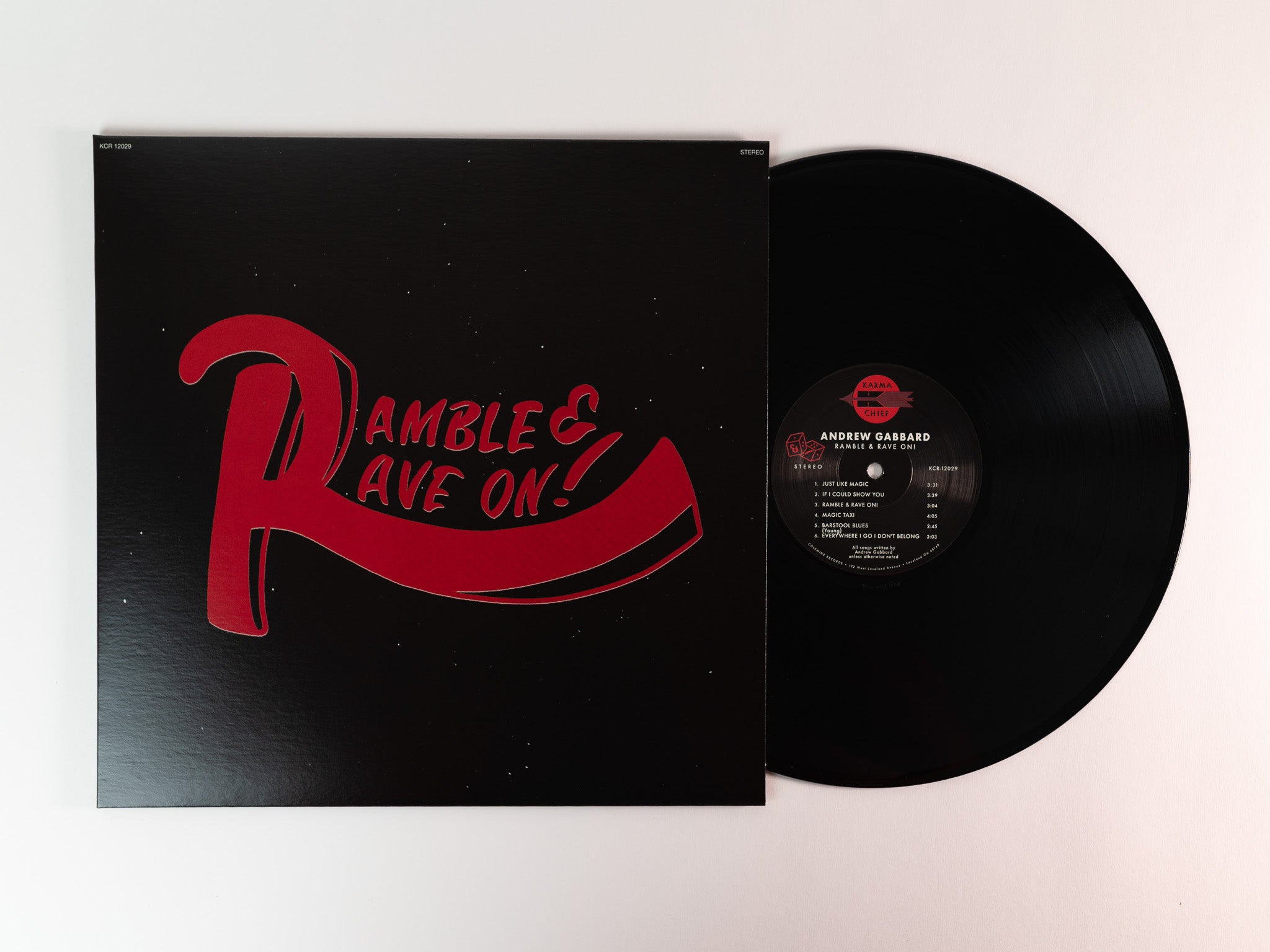 Andrew Gabbard Ramble & Rave On! vinyle LP noir rock indie