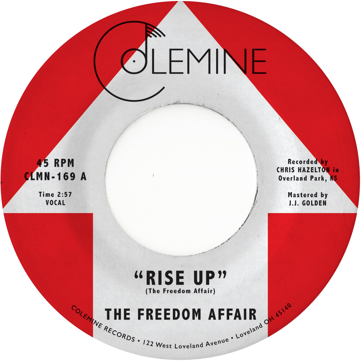 The Freedom Affair Rise Up 45 tours vinyle bleu soul