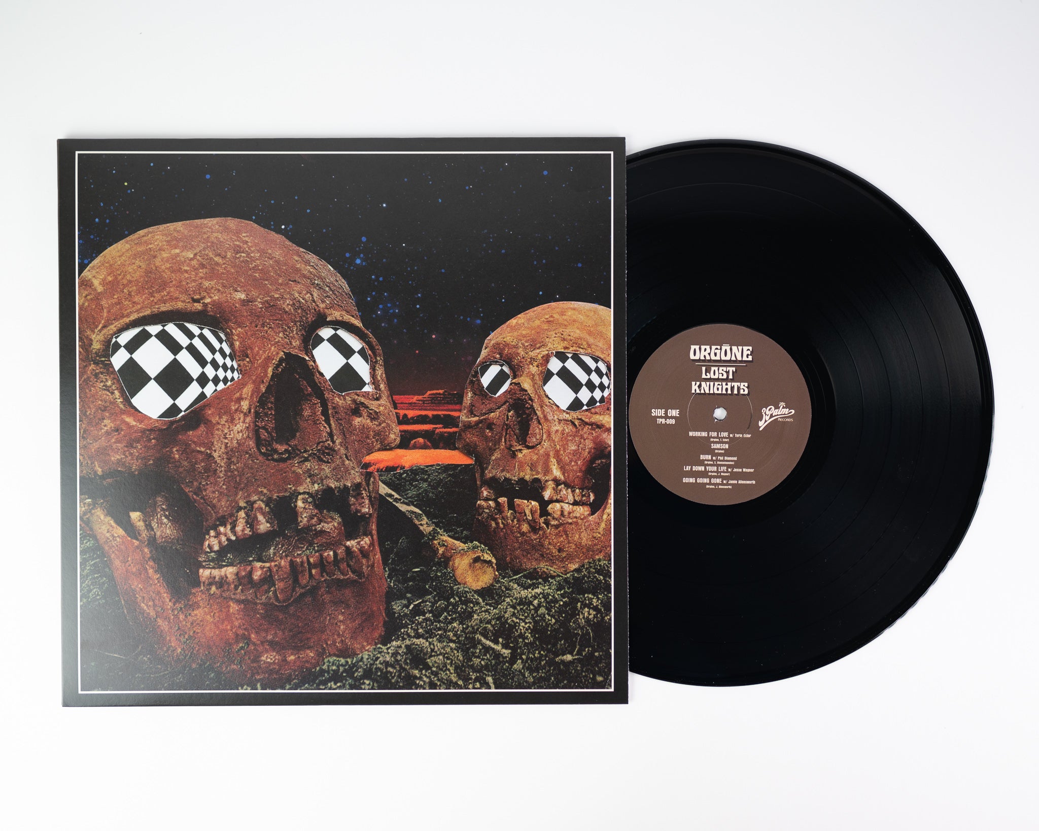 Orgone Lost Knights vinyle LP marbré blanc noir