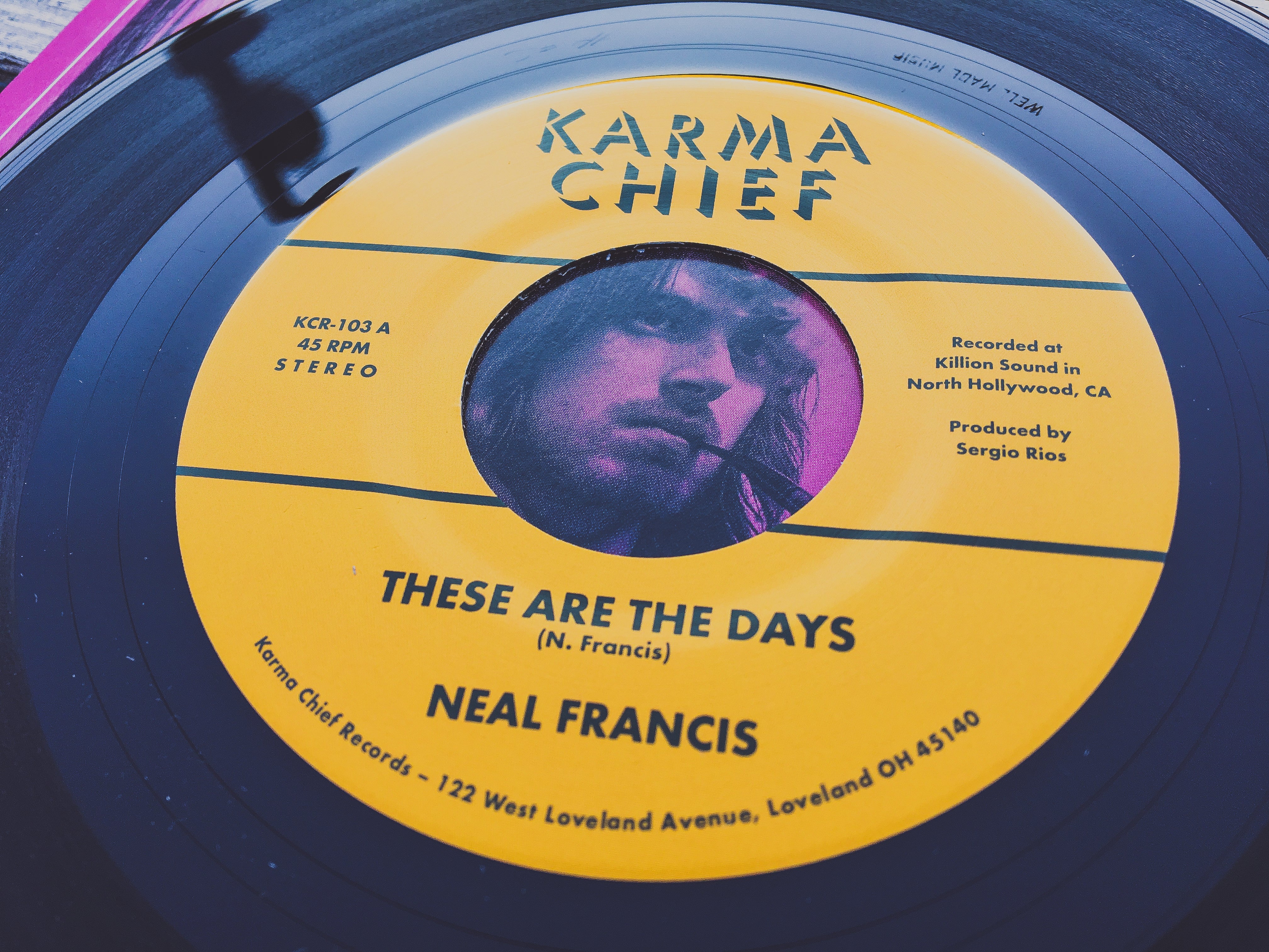 Neal Francis These Are The Days 45T single vinyle bleu