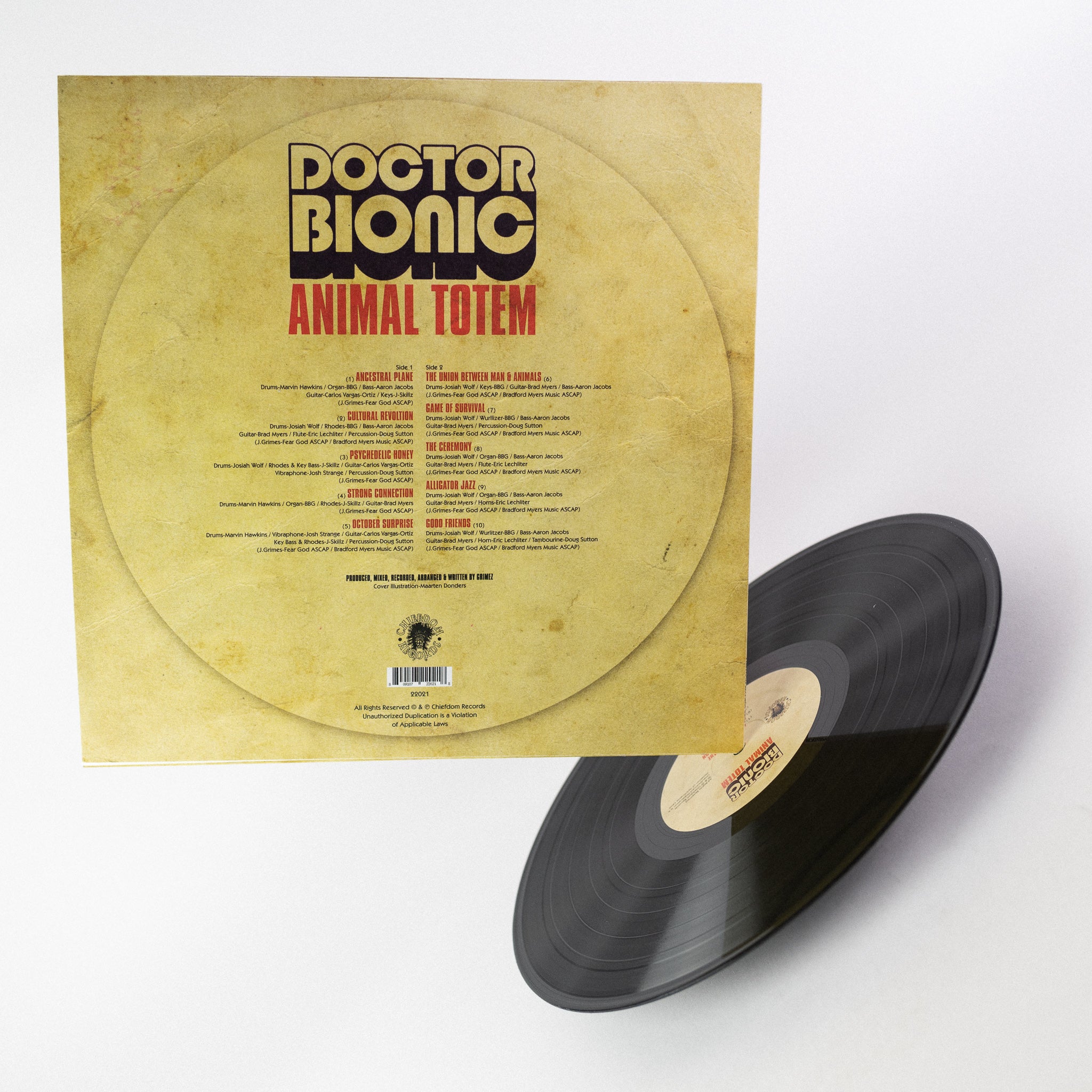 Chiefdom Doctor Bionic Animal Totem LP vinyle soul-jazz dub