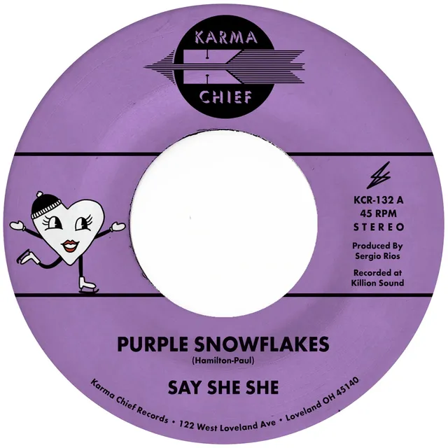Say She She Purple Snowflakes vinyle 45 violet