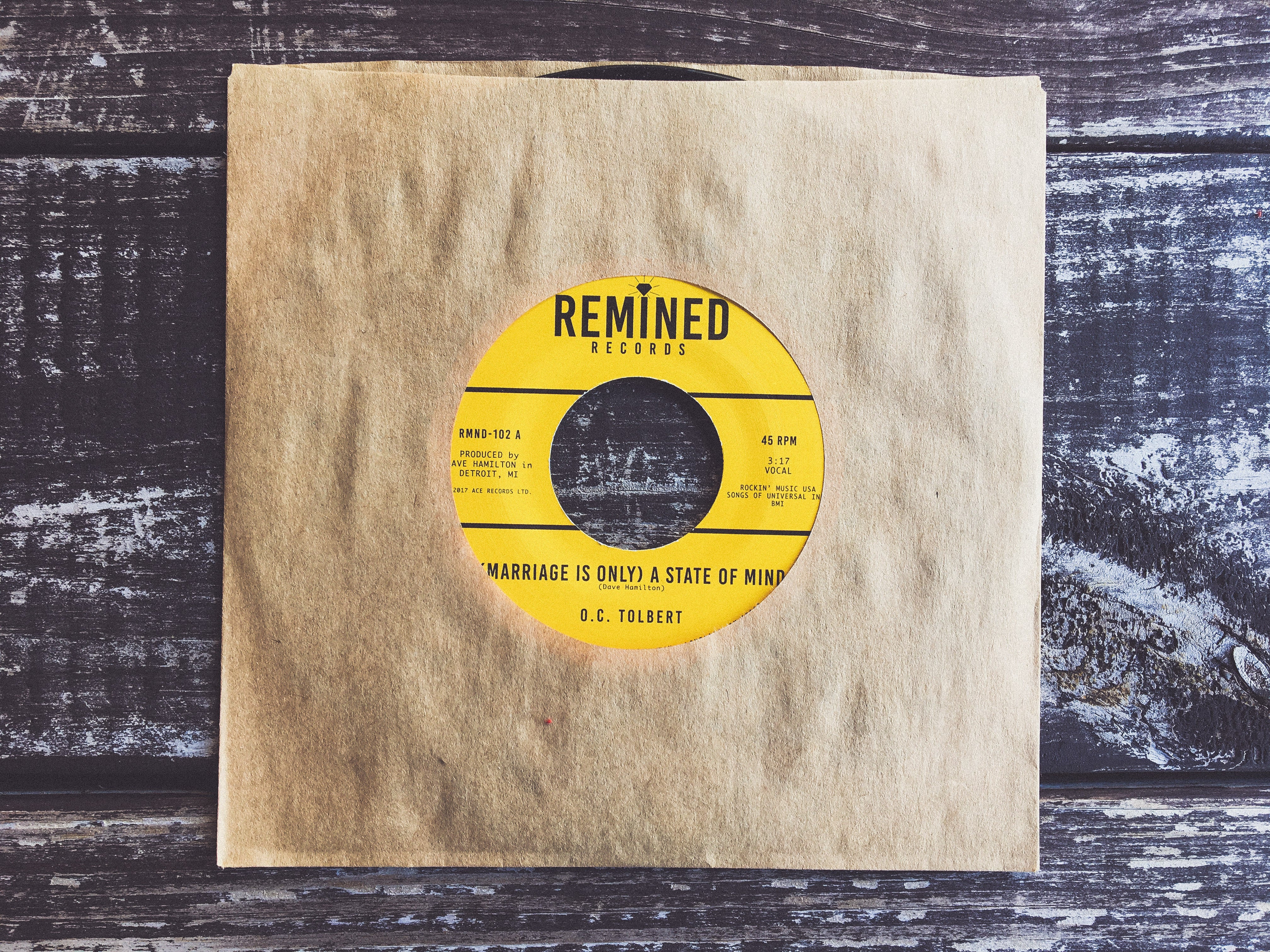 Remined O.C. Tolbert Marriage vinyle 45 tours soul Detroit