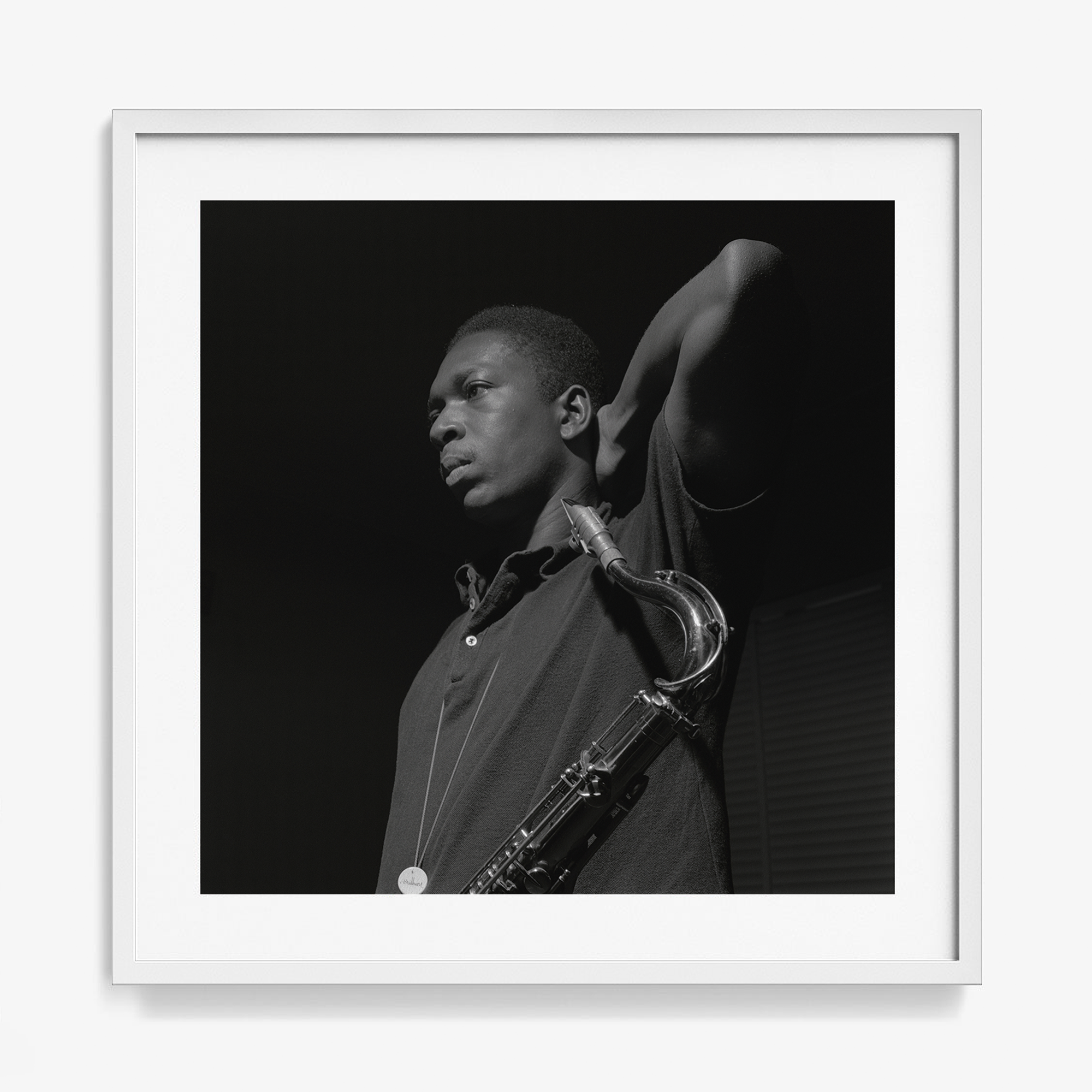 John Coltrane Blue Train tirage 24"x24" cadre noir