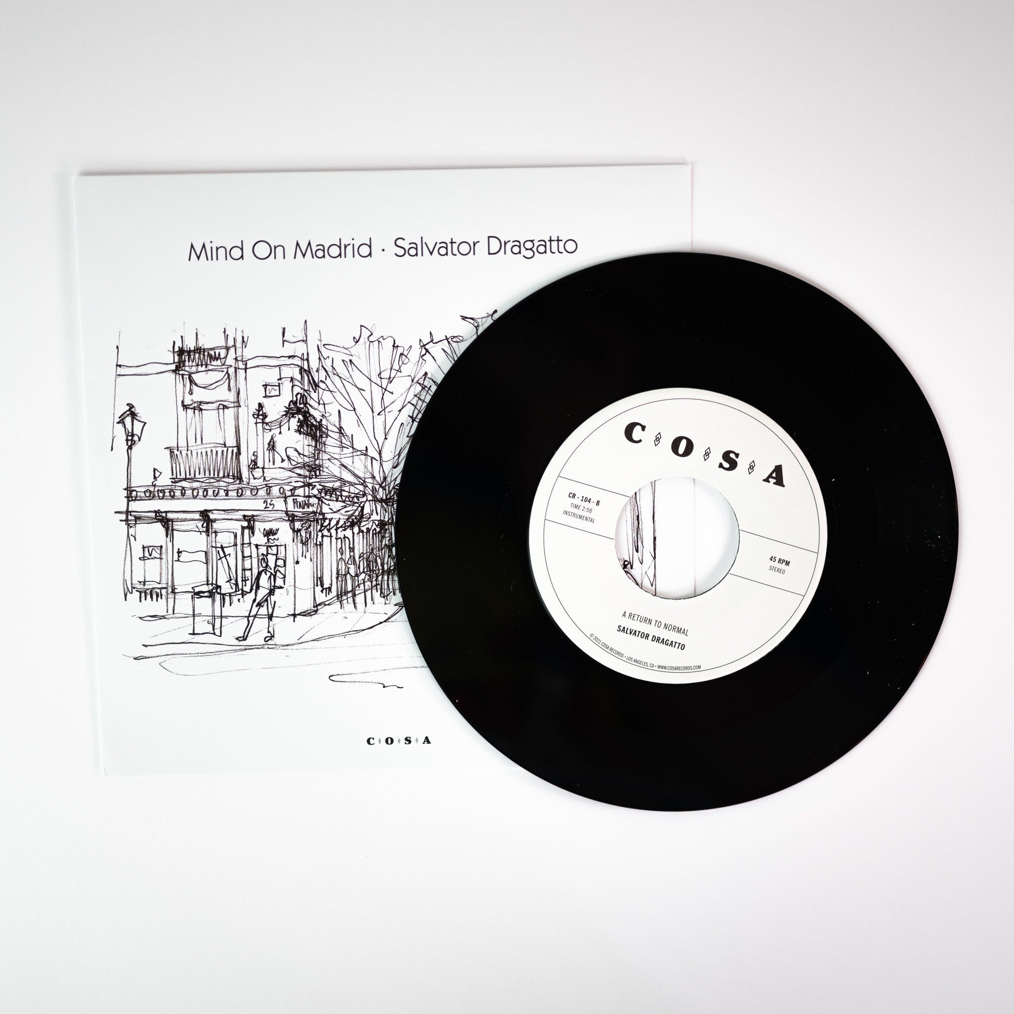 Salvator Dragatto Mind on Madrid vinyle 45T gris bossa