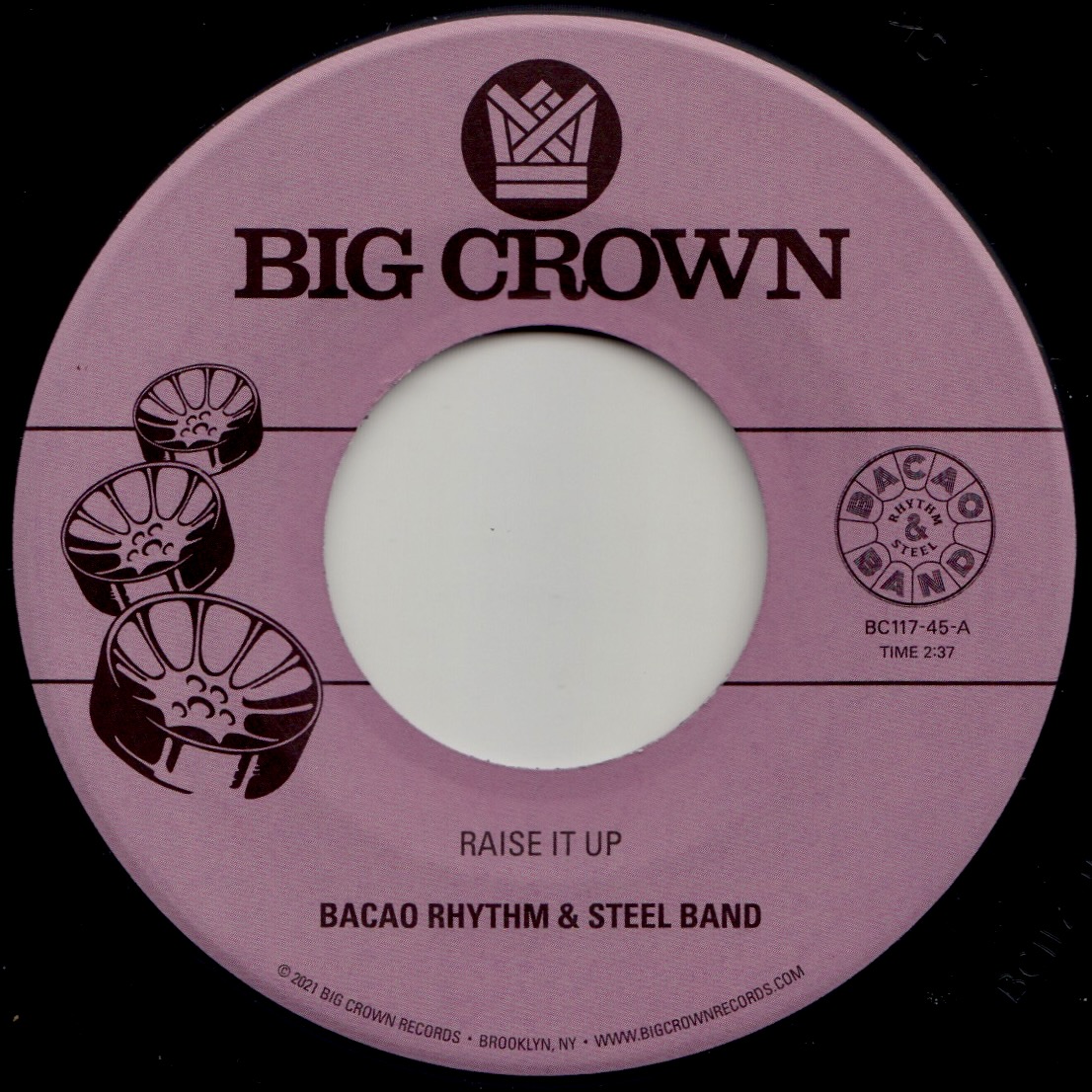 Bacao Raise It Up b/w Space 45 tours funk steel band
