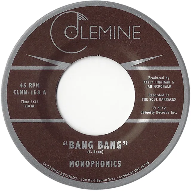 Monophonics Bang Bang vinyle 45 tours clear swirl psych soul